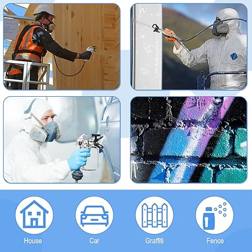 Miniatura 7 de Zhengmy 12 pistolas pulverizadoras de pintura sin aire con puntas de pulverización de protector de boquilla y filtro de pistola de pintura sin aire