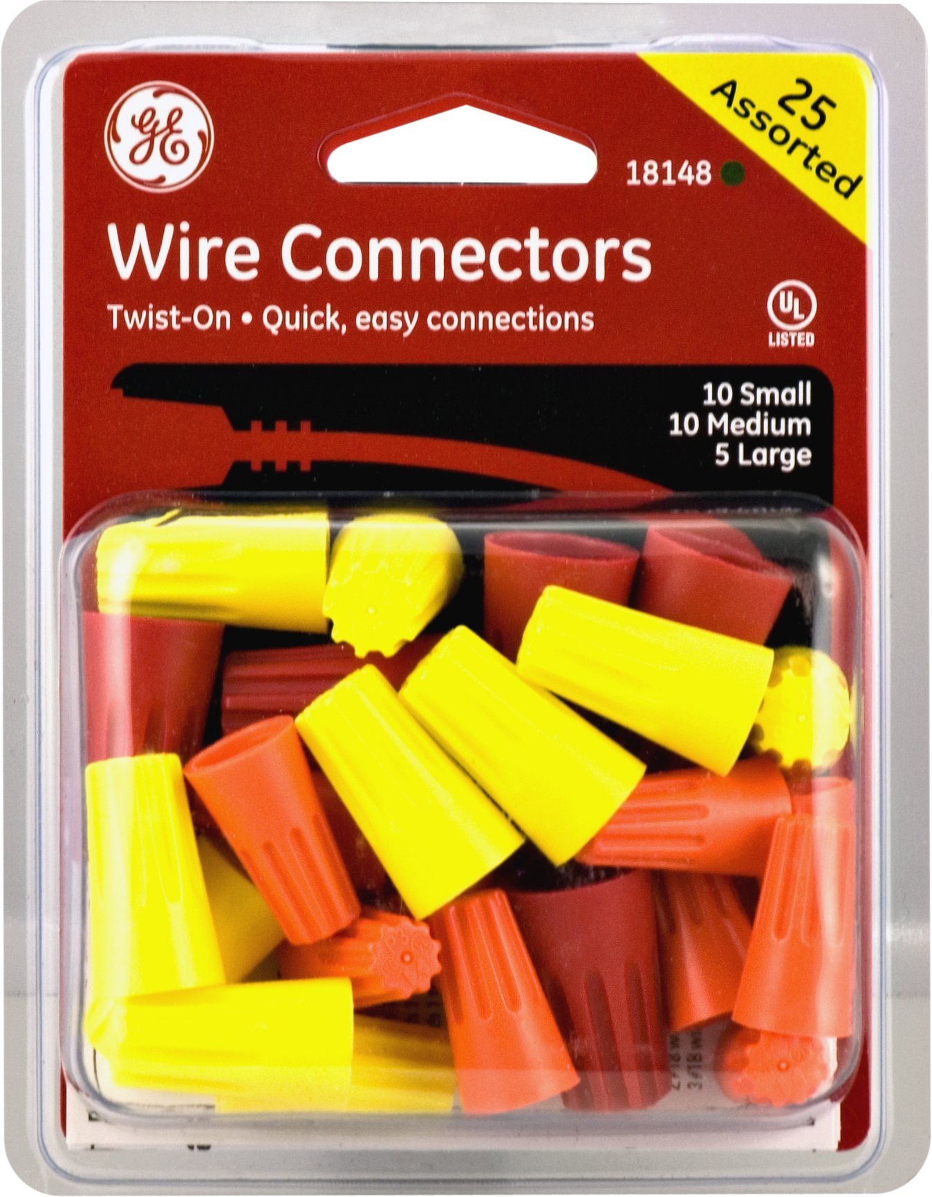 jjj 「ggg 」 Amazon.com: GE 18148 Twist-On Wire Connectors, Red/Yellow