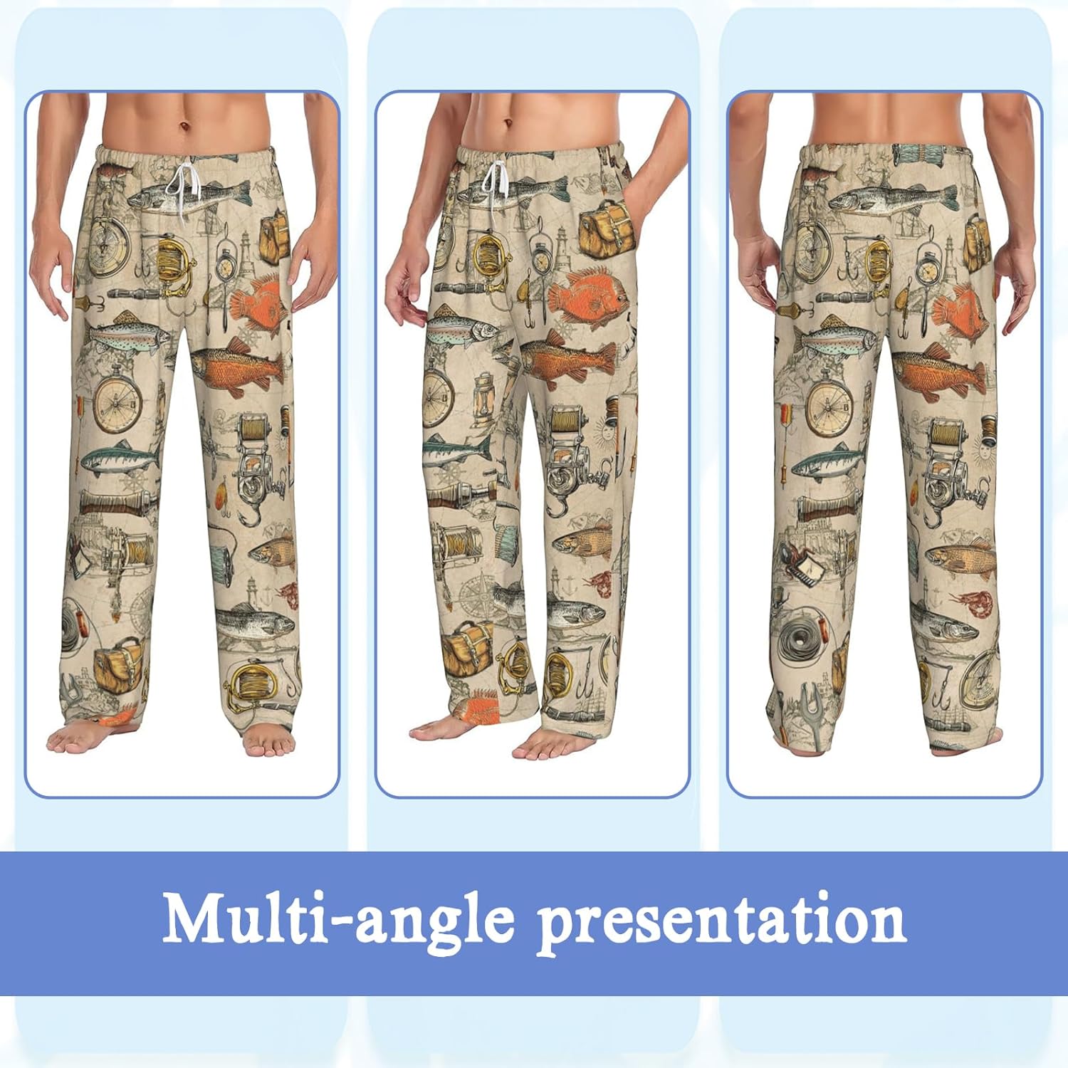 Mens Pajama Pants, Men's Sleep Lounge Pants Bottoms，Pjs Sleepwear Valentines Day Gifts Pajamas Pants For Men Him - Image 2