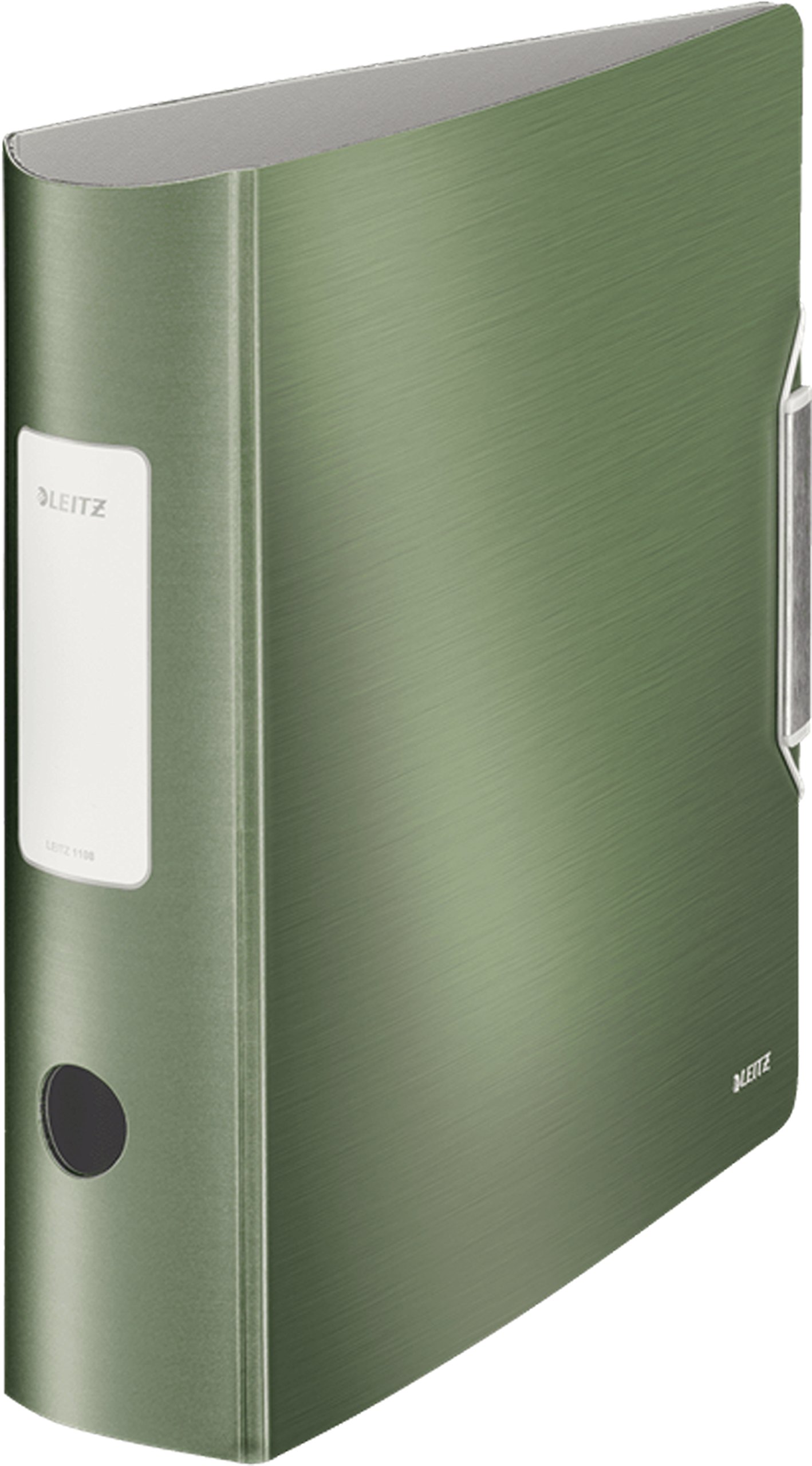 Leitz Qualitäts-Ordner 180° Active Style in gebürsteter Alu-Optik, A4, runder Rücken, 8,2 cm Breite, Gummibandverschluss (5er Set, Alle 5 Farben)