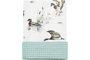 LifeTree Waffle Baby Blankets Neutral: Muslin Swaddle Blankets for Boys Girls