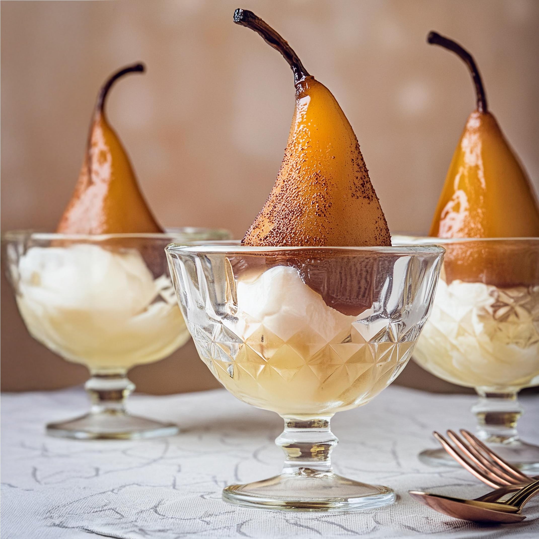 Glasmark KROSNO 1992 Coppa Vetro Per Dessert Gelato Set Di 6 Coppe 300 ml Transparente Per Casa Ristorante Ricevimenti Adatto Alla Lavastoviglie