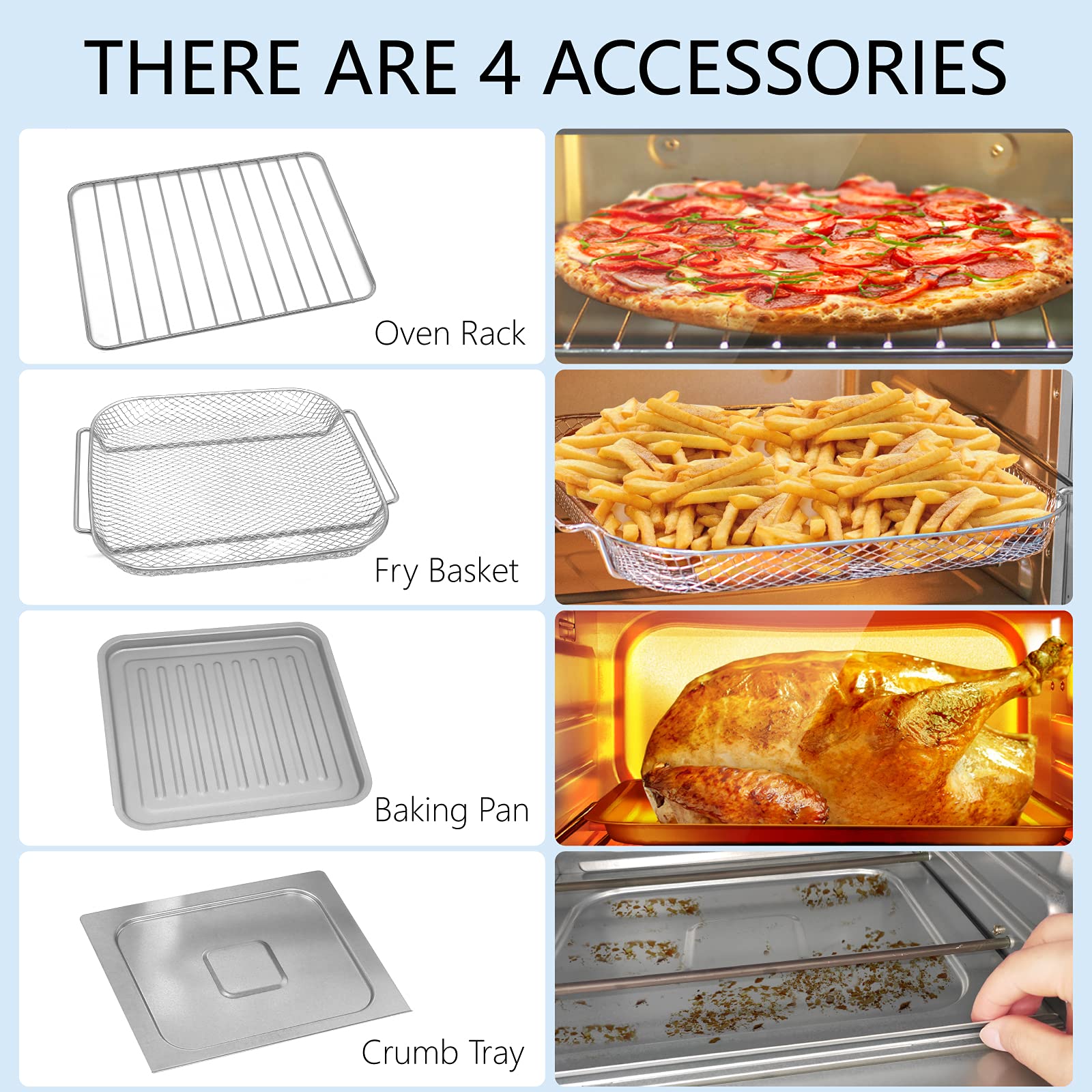 Dawad Air Fryer Toaster Oven Countertop Small Space Retro Cream White