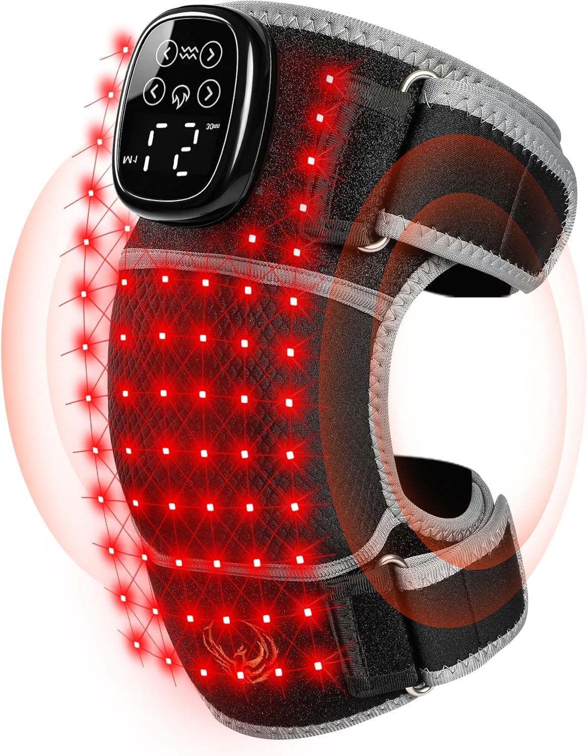 Seenew Kabellose Kniebandage mit Rotlichttherapie, Wärme und massage