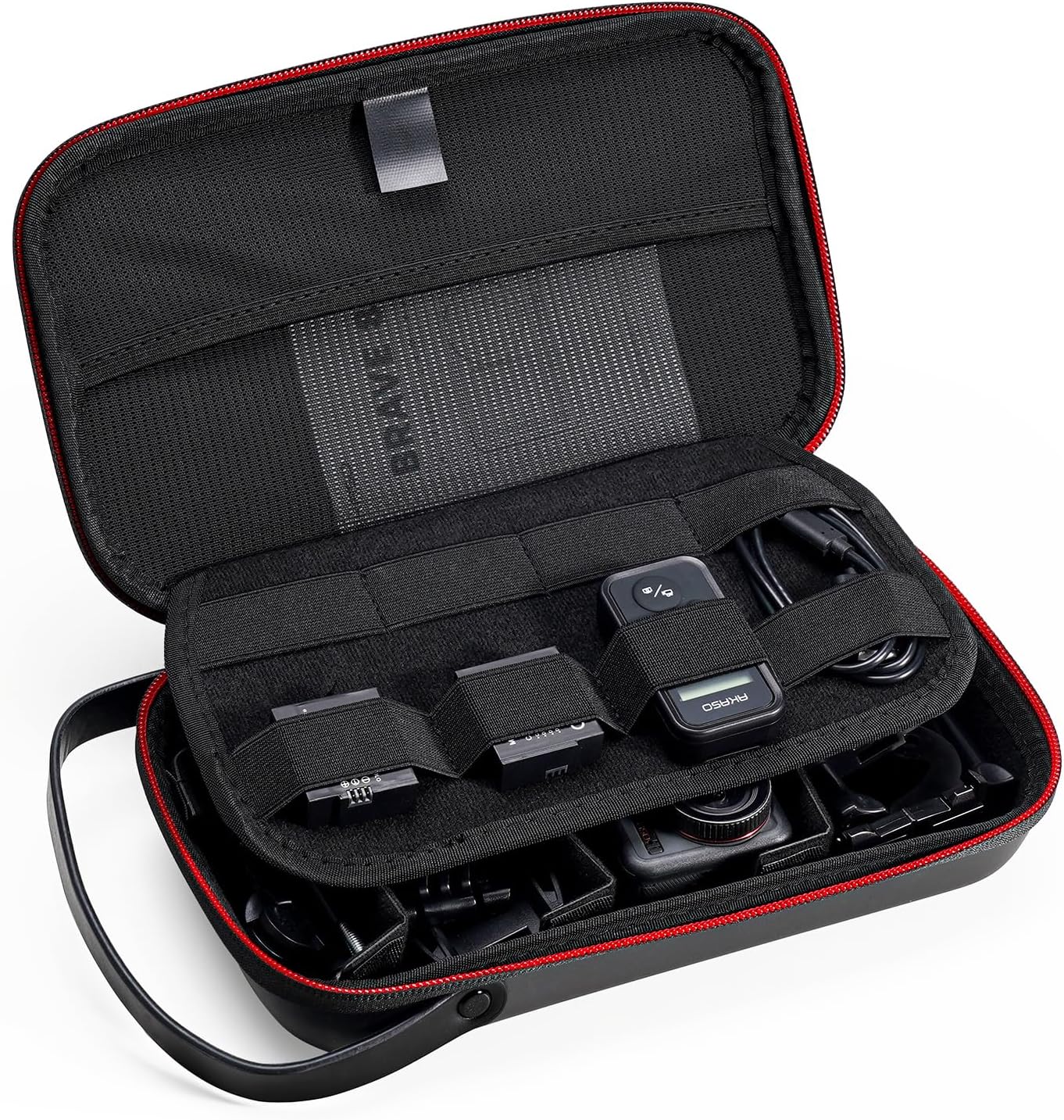AKASO Camera Carrying Case for GoPro Hero 13 12 11 10 9, Insta360 X5 X4 X3 Ace Pro, DJI Action Osmo 360 Pocket 3, 360, EK7000/EK7000 Pro, Brave 4/4 Pro, Brave 7/7 LE and Other Action Cameras