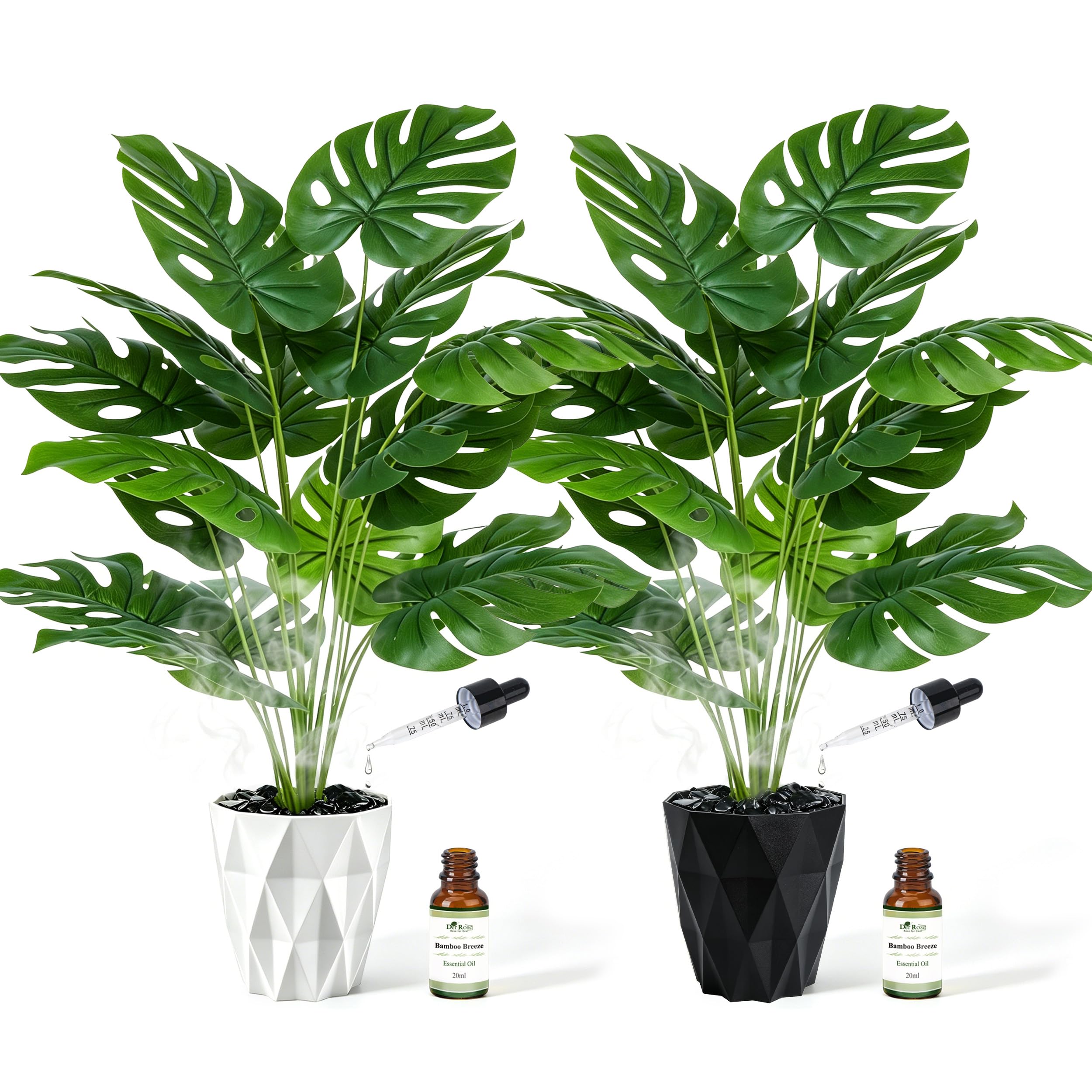 Der Rose 2 Artificial Plants Indoor Monstera 71 cm with Fragrance Stones