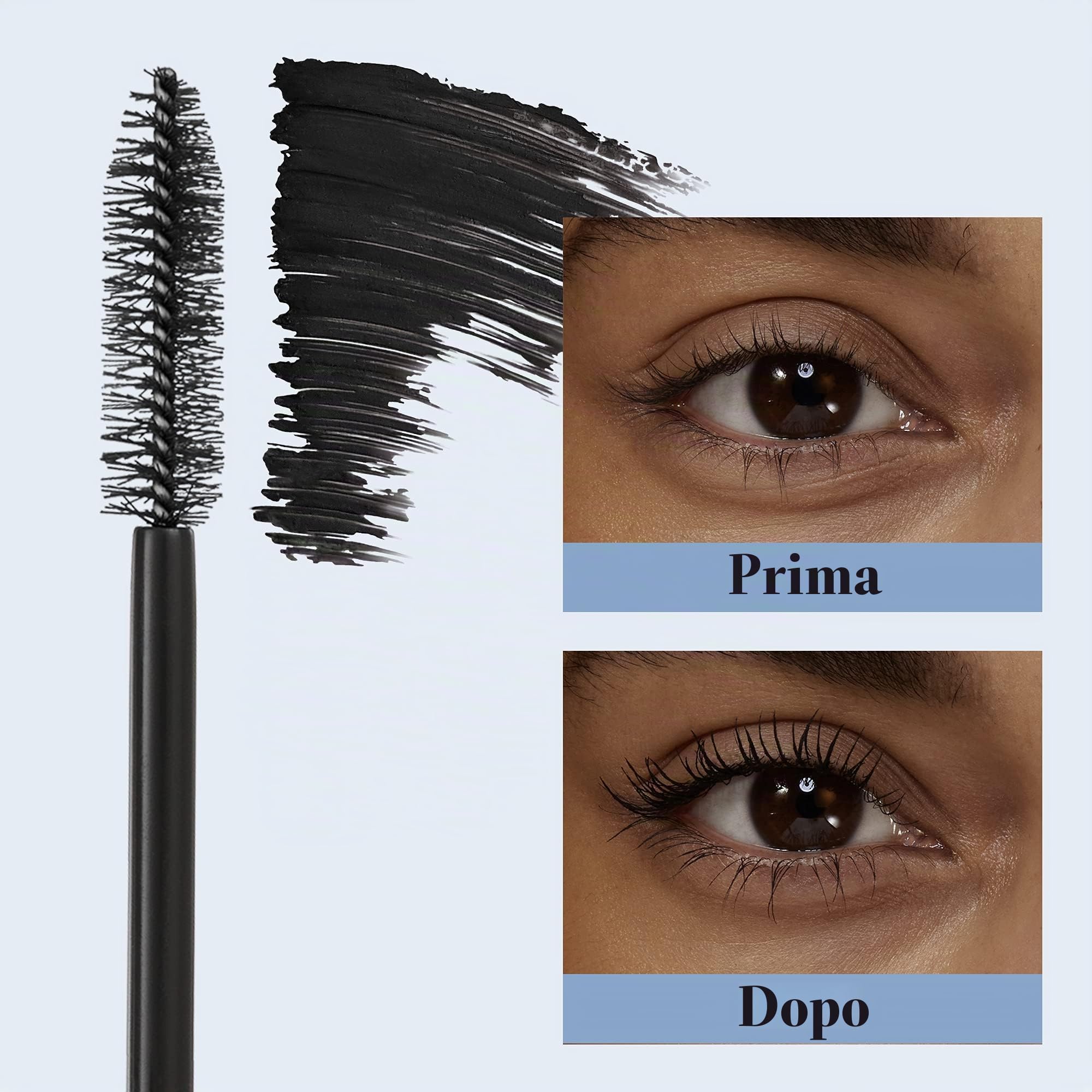 IsaDora Build Up Mascara Black - Extra Volume e Lunghezza per Ciglia Spesse e Lunghe - Allungante a Lunga Durata per Occhi Sensibili - Vegano Cruelty Free 01 Super Black