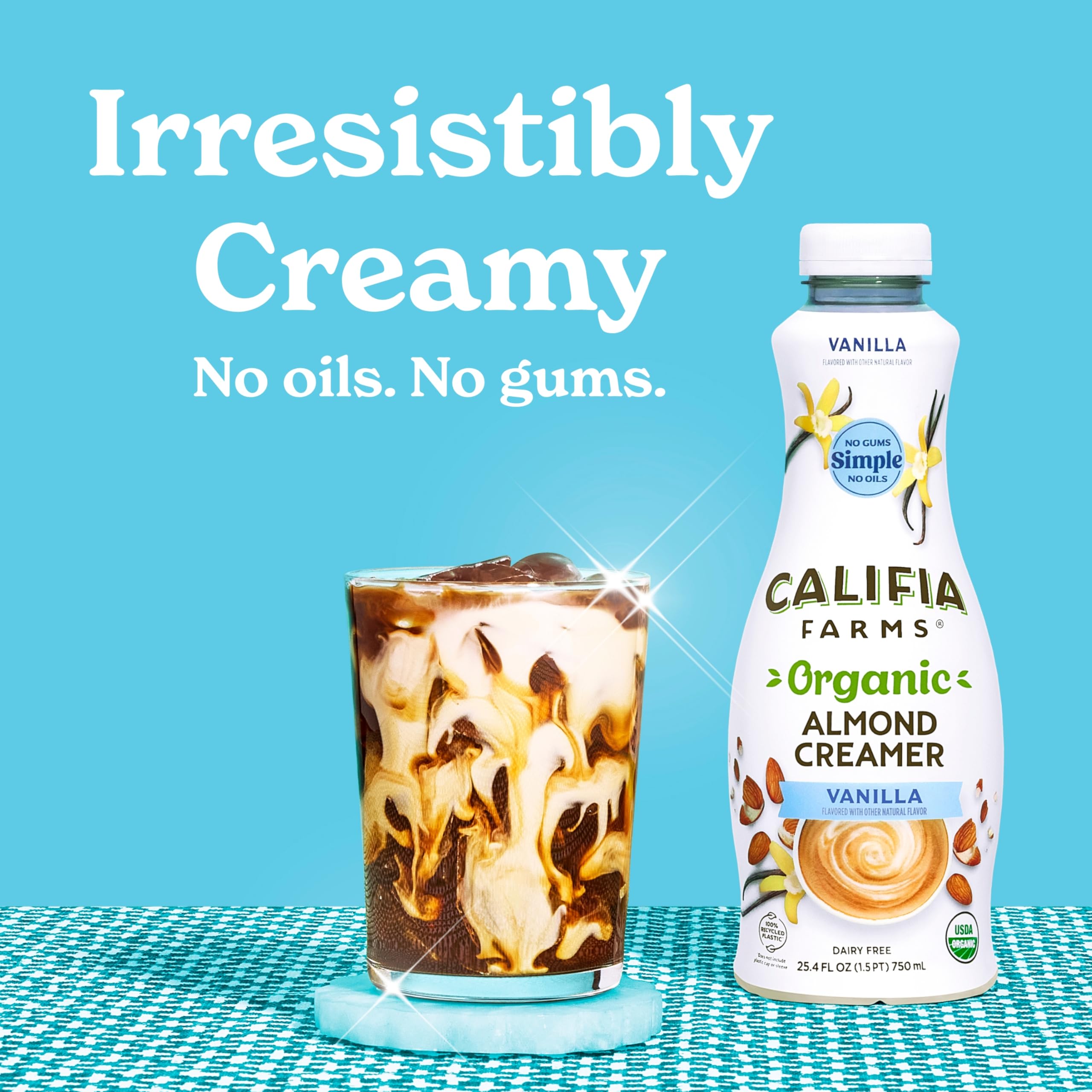 Califia Farms - Organic Vanilla Almond Milk Coffee Creamer 25 4 Oz Dairy Free Plant Based Vegan Gluten — view 3