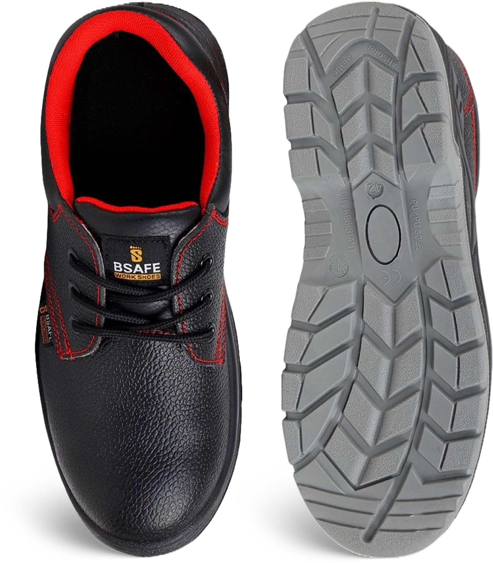 Mazalat Calzado de seguridad Hombre S1, Calzado de trabajo y seguridad Ligero, Piel de becerro, Negro, impermeable, Antideslizante, Calzado de seguridad Hombre Puntera de acero, Zapatilla de seguridad