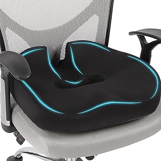 Desk Chair Cushion,Ergonomic Coccyx Cushion for Office Chair,Wheelchair.Donut Pillow for Pressure Relief, Memory Foam Seat Cushion for Hip, Tailbone, Lumbar Support Cushion for Long Sitting