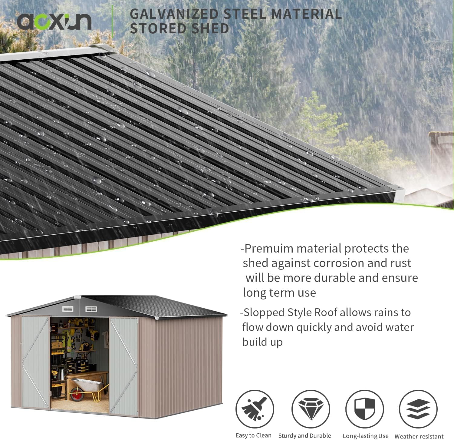 Aoxun 10' x 8' Outdoor Storage Shed Instruction Manual