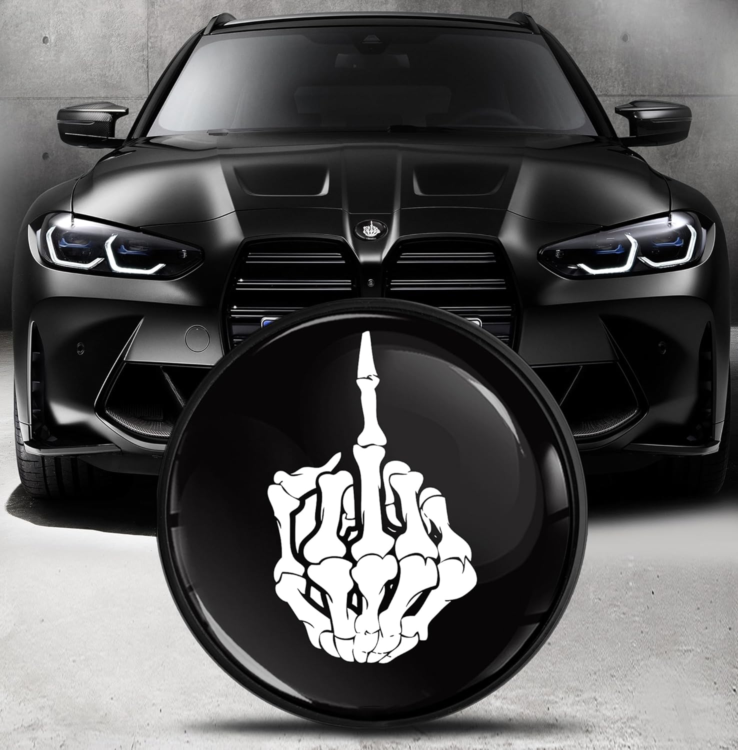 Biomar Labs Compatible with BMW Emblem 51148132375 Front/Hood/Trunk Tuning Badge Logo 82mm EO 19 X