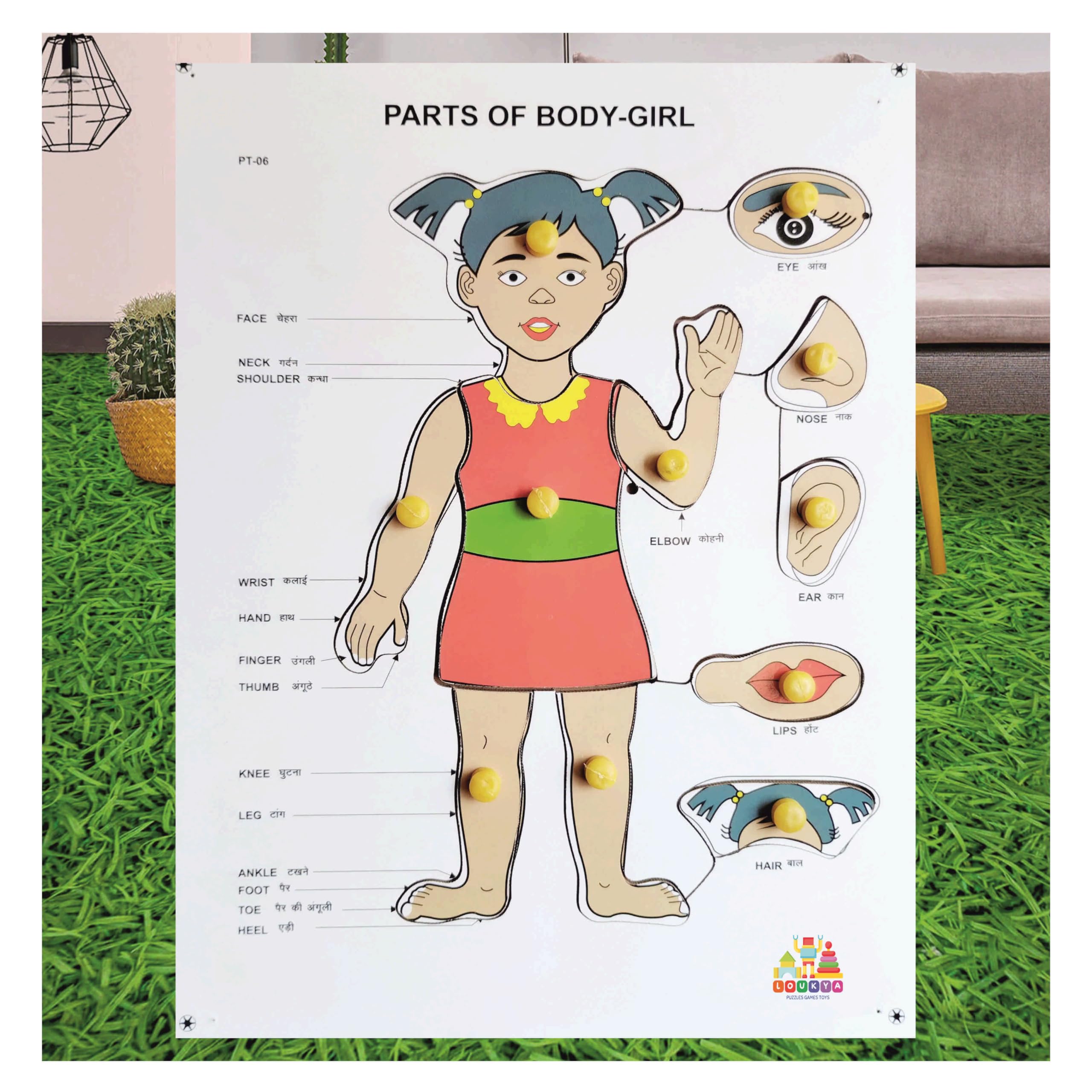 Loukya Wooden Girl Body Parts Puzzle Board | Body Parts Puzzle Game | Preschool Easy Learning Education | Toddlers First Learning Toy | Birthday gift | Christmas Gift | New Year Gift for Kids (1 Pc) (B0CNW4BZ1C) Amazon Price History, Amazon Price Tracker