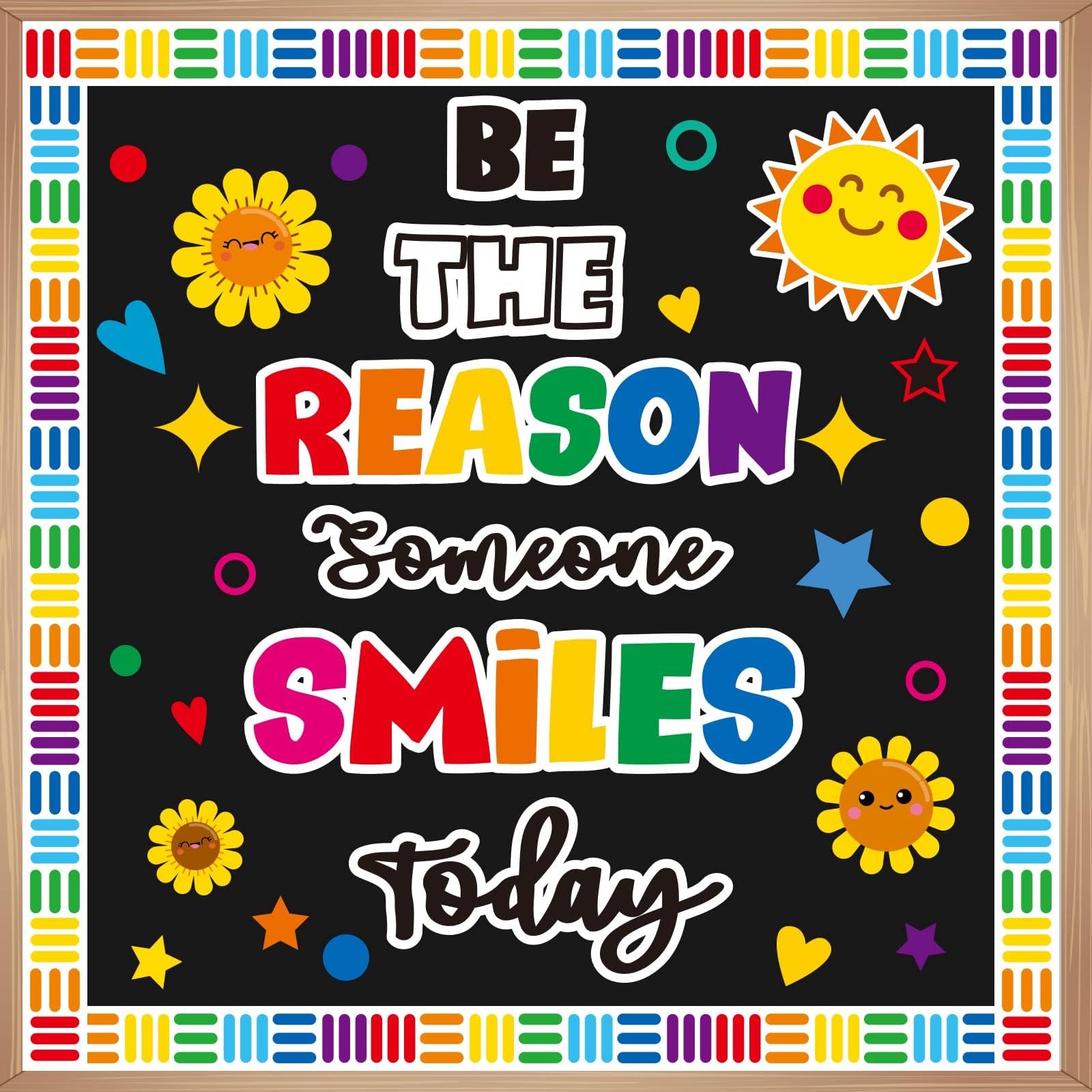 gisgfimClassroom Bulletin Board Decoration Set Welcome Banner Wall Door Decor Colorful Classroom Decorations for Kindergarten Preschool Elementary Middle School(Be The Reason Someone Smile Today)