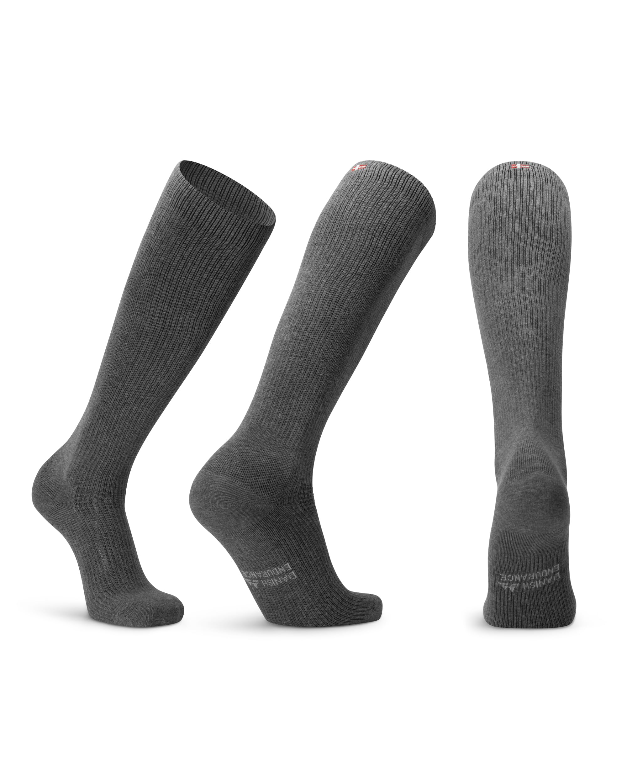 DANISH ENDURANCE Compression Socks, Organic Cotton Flight Socks, 14-18 mmHg, Support for Swollen Feet, Nurses, Pregnancy, Graduated Compression, Men & Women, Unisex, 1 Pack