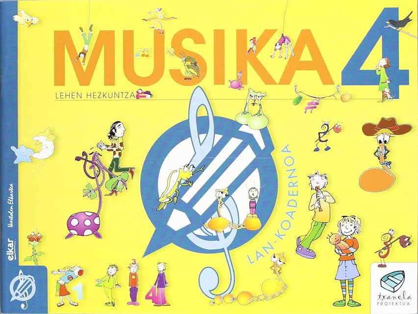Portada de Musika 4. Lan-Koadernoa/lehen Hezkuntza