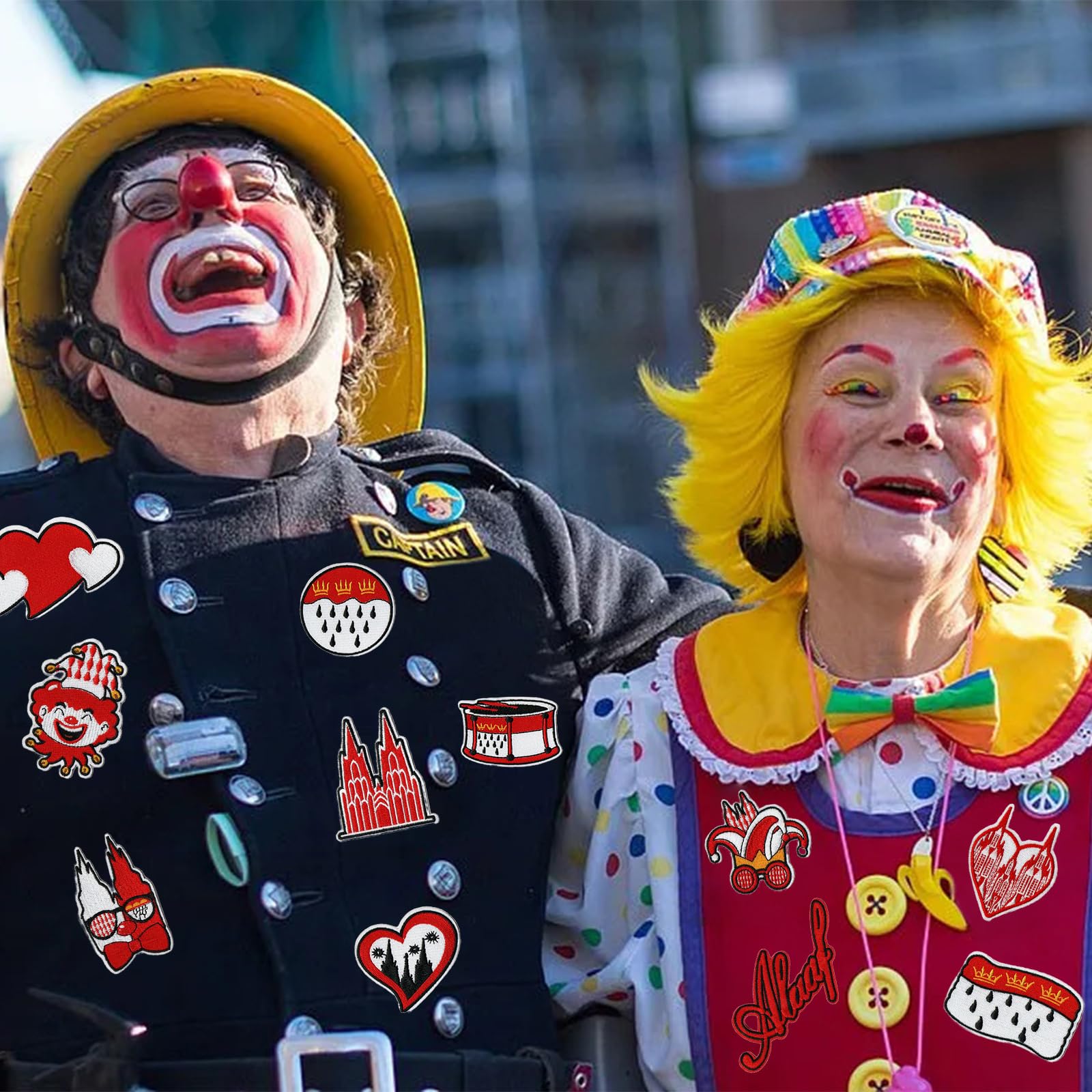 12 stuks DIY accessoires voor carnaval, om op te strijken