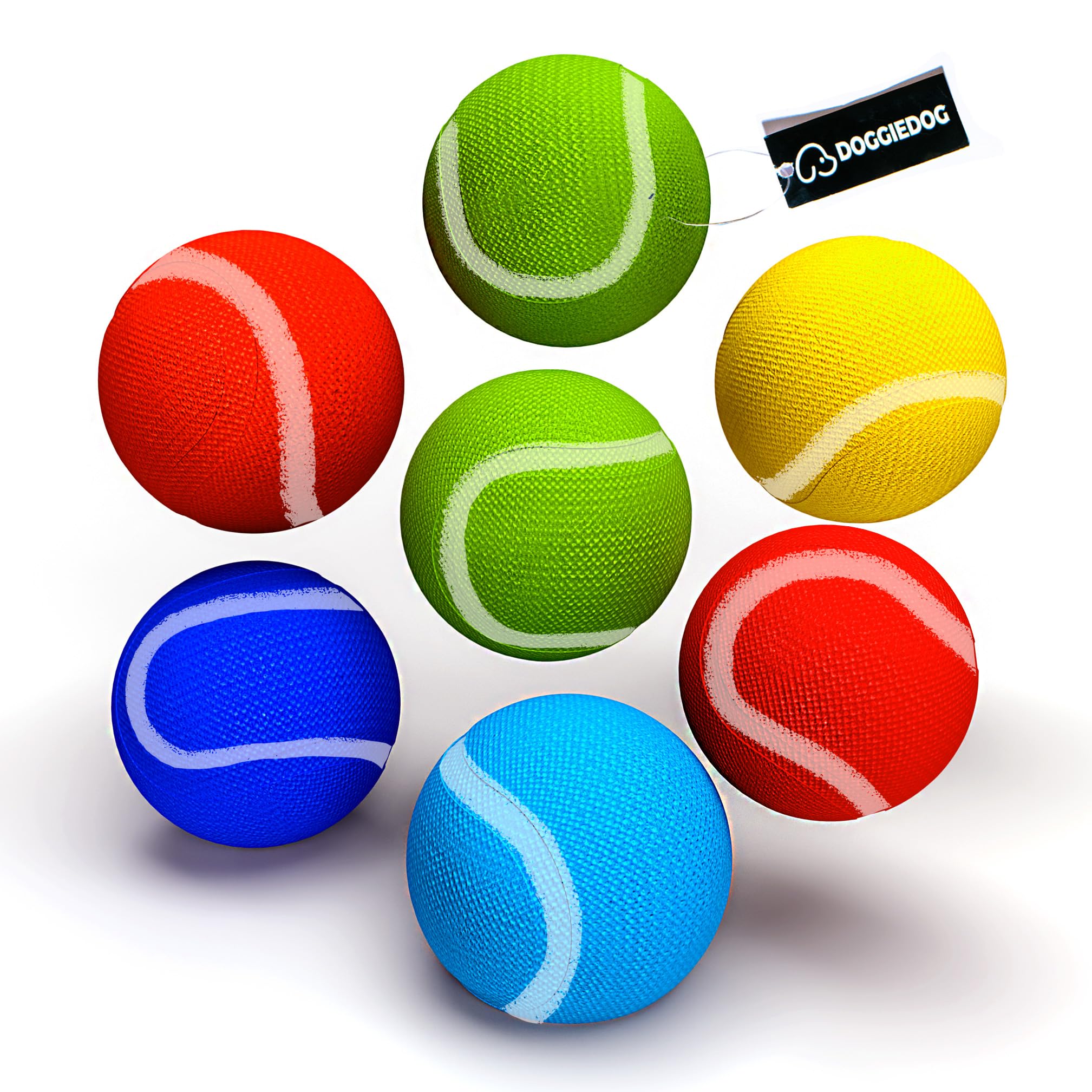 DOGGIE DOG Attractive Dog Toys for Large Dogs & Accessories Toy for Puppies, Pets, Puppy, Medium & Adults, chew Rope Small pups for Playing & Chewing for Labrador Combo Dog Ball (Combo of 7 Balls) (B0CDQLKXC3) Amazon Price History, Amazon Price Tracker