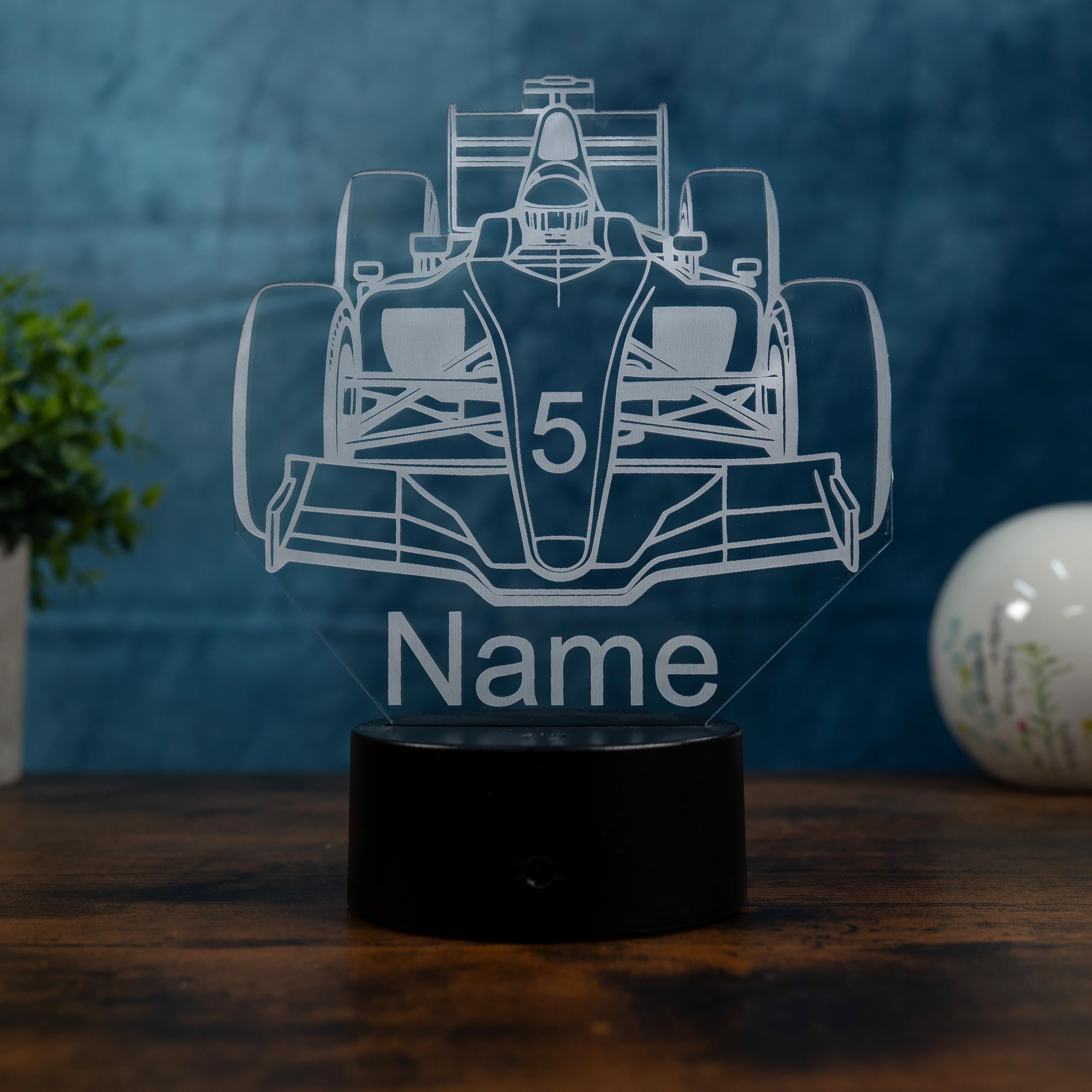 Personalisierte Formel-1 Nachtlicht Lampe, Geschenk für Formal eins Fans Geschenk Idee für Rennfahrer, als Tischlampe und Dekor