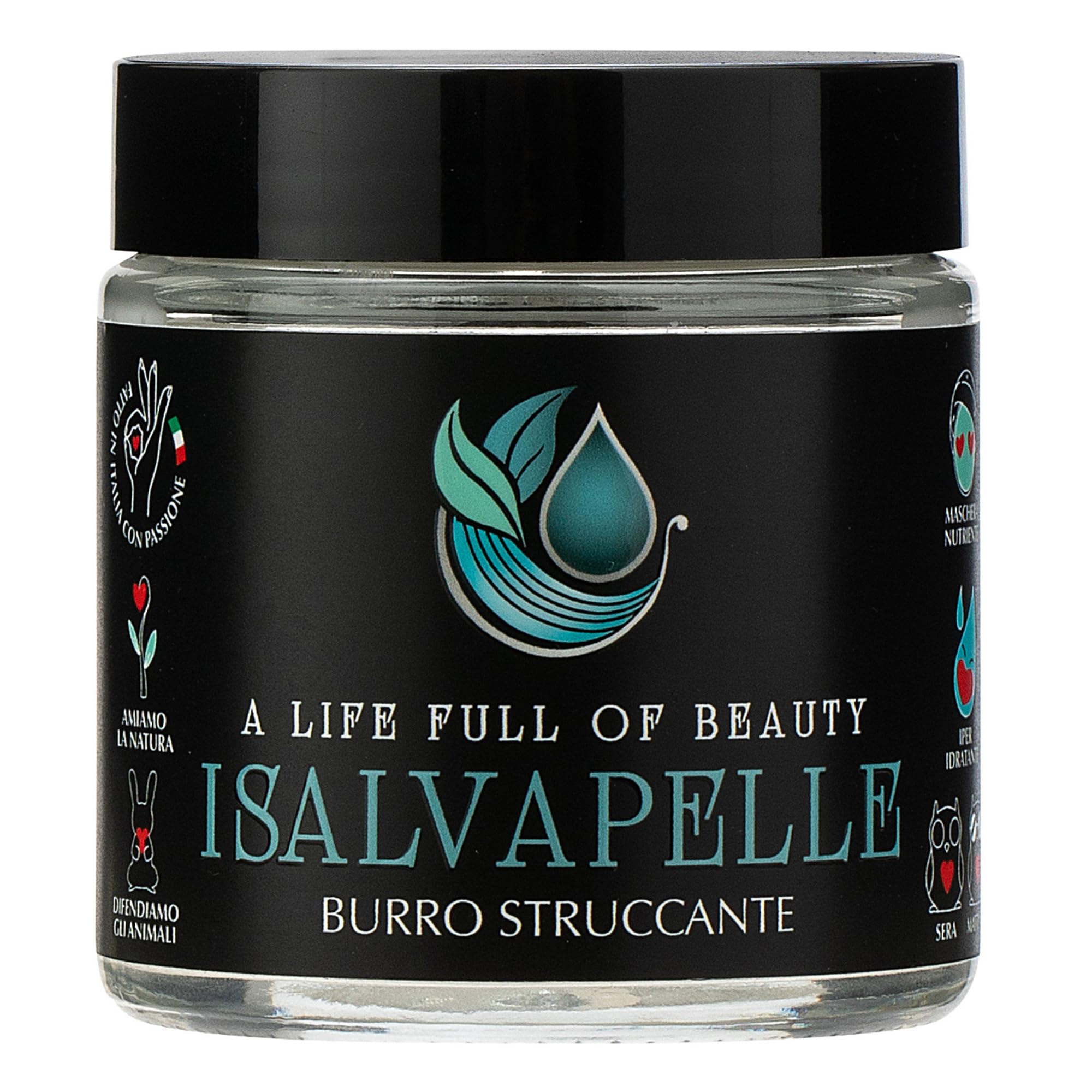 I Salvapelle Burro Struccante Viso e Occhi – Cleansing Balm 80 ml – Detergente Solido per Skincare Naturale Waterproof – Pulizia e Maschera Idratante 2 in 1 con Burro di Karité per Pelle Sensibile