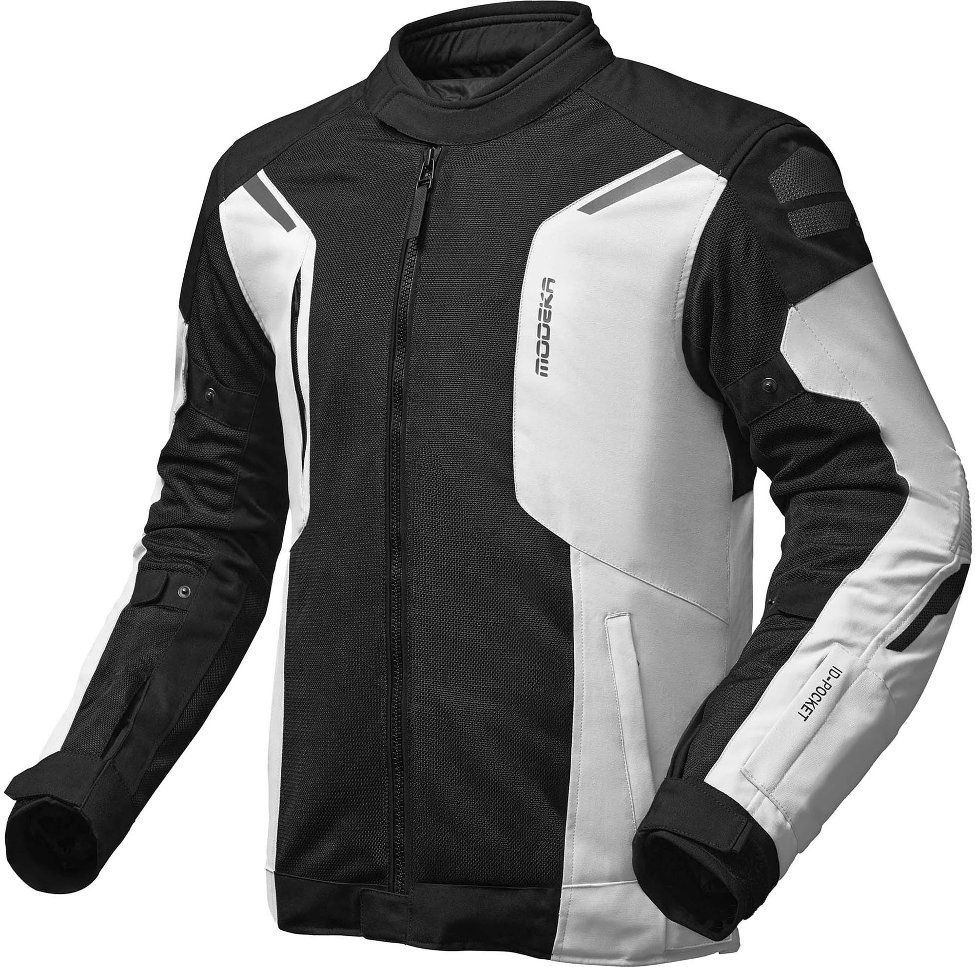Modeka Khao Air II wodoodporna kurtka tekstylna motocyklowa, czarny/jasnoszary, L