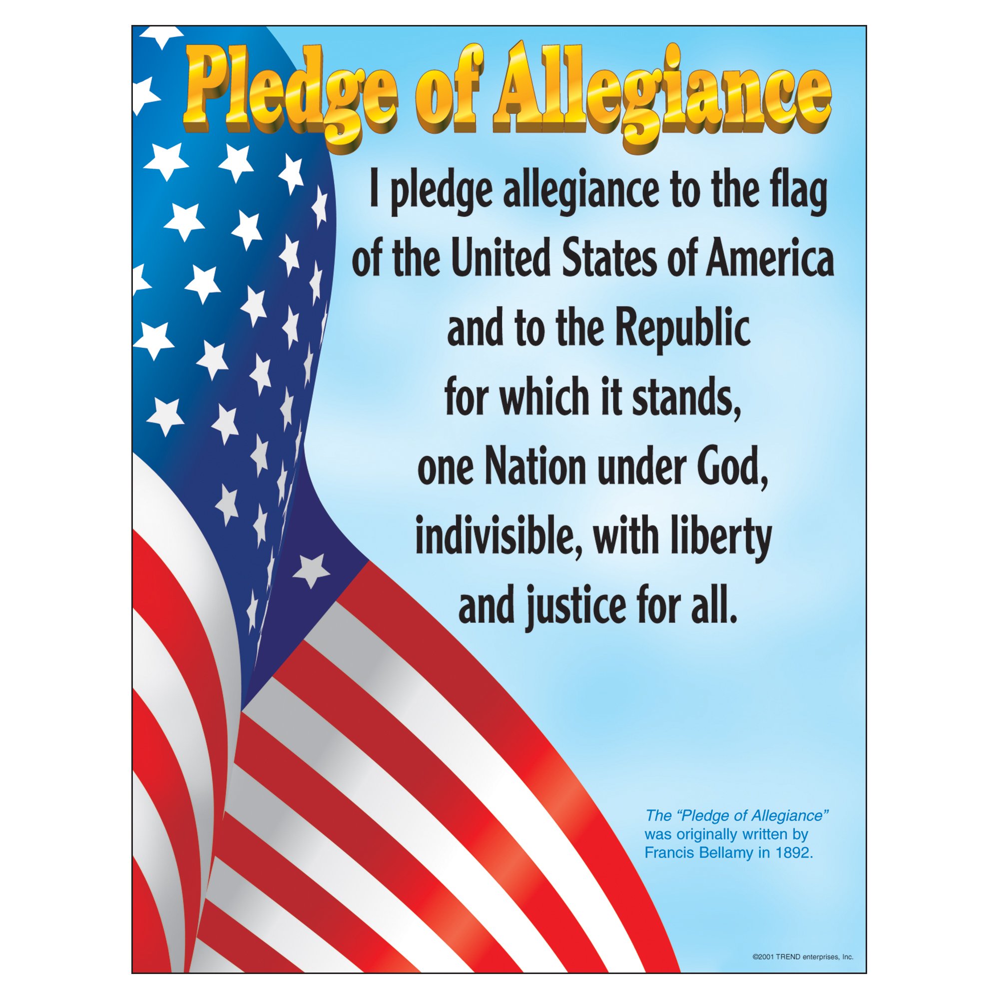 TREND enterprises, Inc. Pledge of Allegiance Learning Chart, 17
