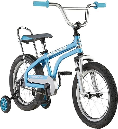 Miniatura 1 de Schwinn Krate Evo - Bicicleta clásica para niños ruedas de 16 pulgadas niños y niñas de 3 a 5 años ruedas de entrenamiento extraíbles frenos de