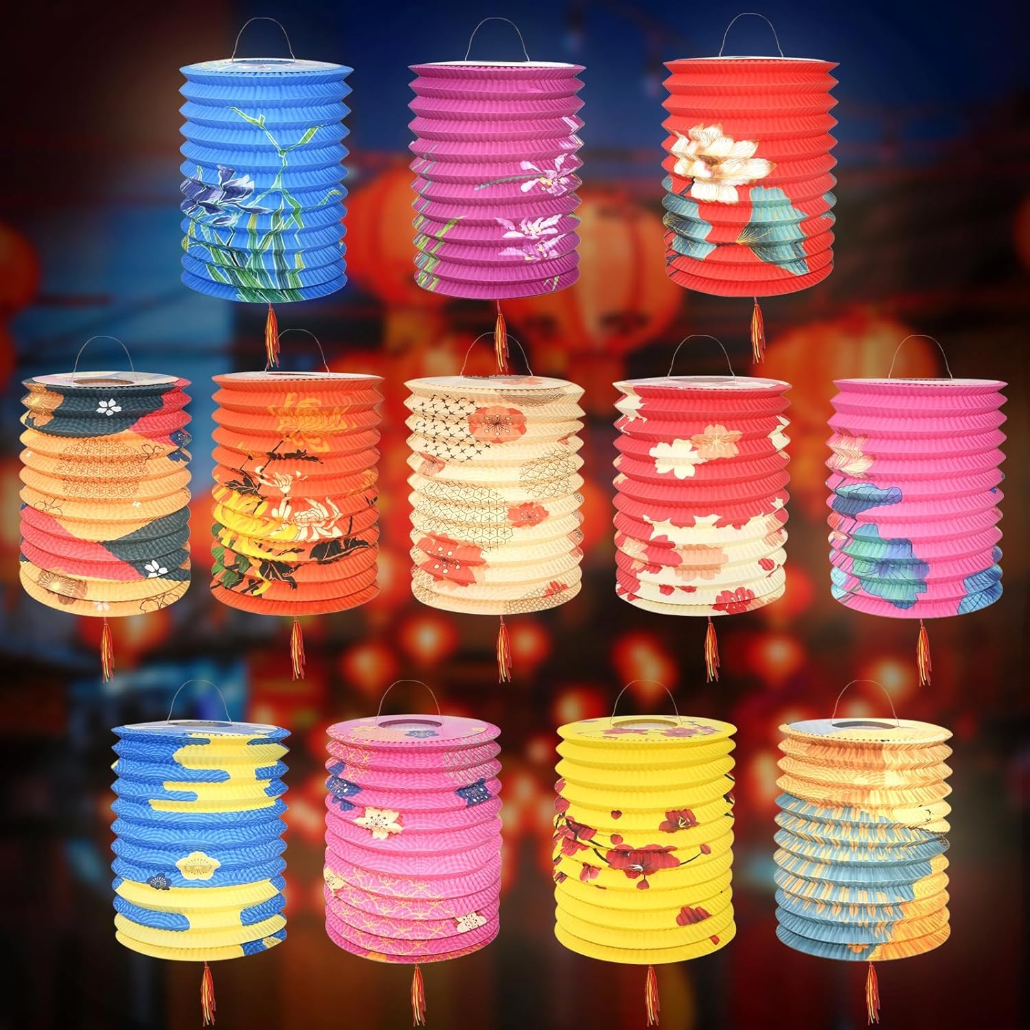 Niuhong 2 Pcs Lanterne Carta Forma Fungo Bambino Lanterna Carta Appesa Decorazione Feste Lanterne Sospese Ornamento Lanterne Carta Nozze Giardino Paralume Decorazioni Feste Compleanno (rosso