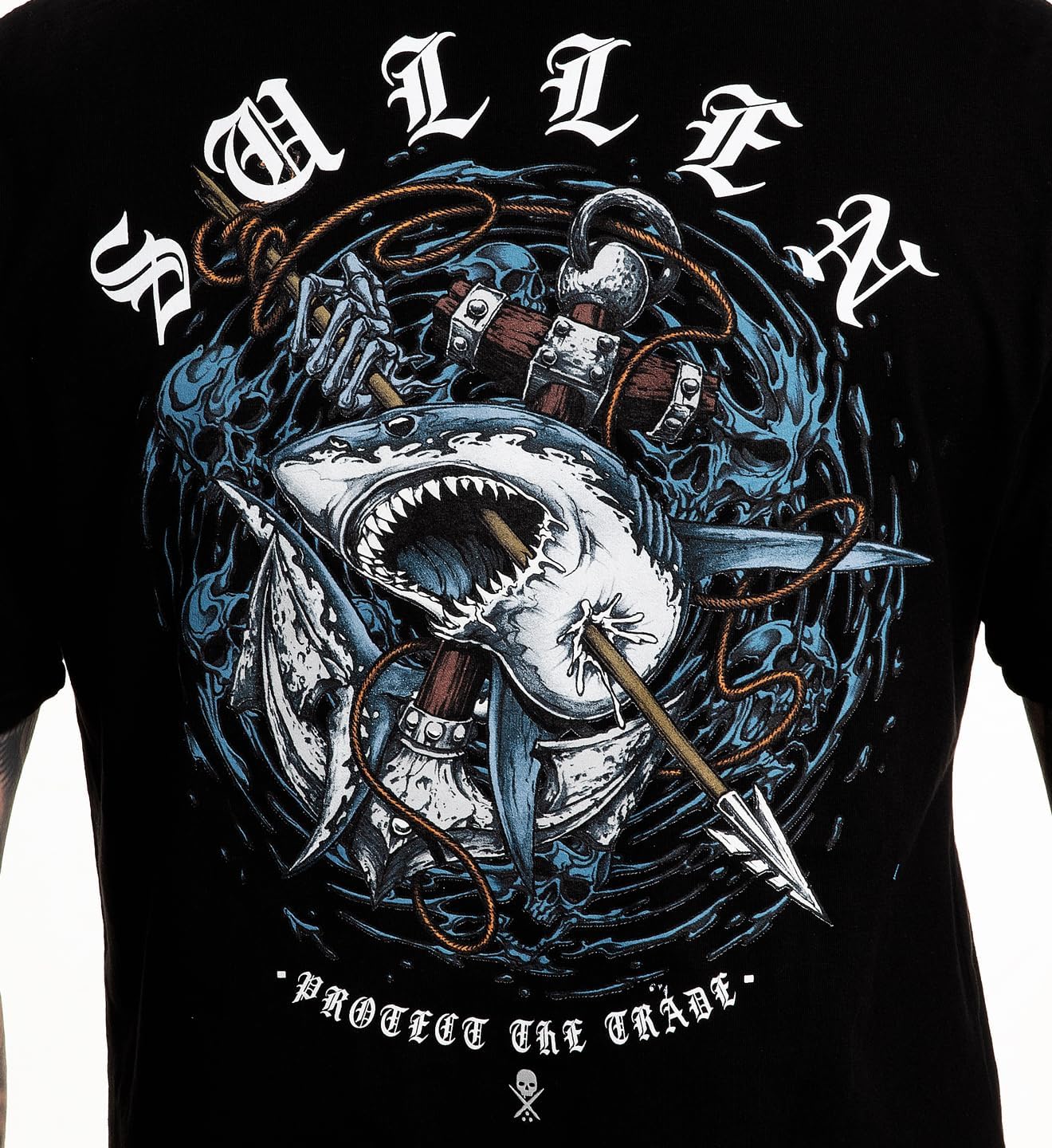 Sullen Men's Speared Week of Sharks Series Tattoo Lifestyle Graphic Premium Short Sleeve Tee