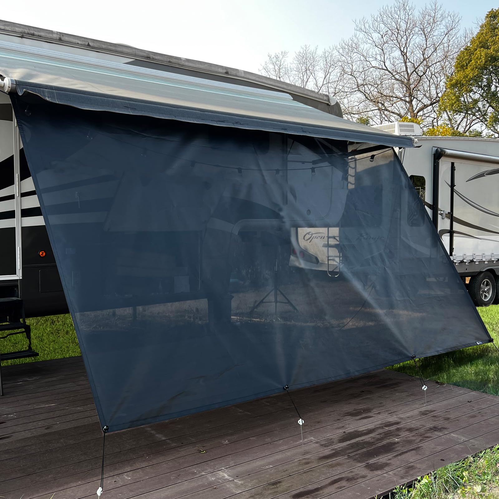 Toldo para caravana de 8 x 20 pies 3 pulgadas, sin cremallera