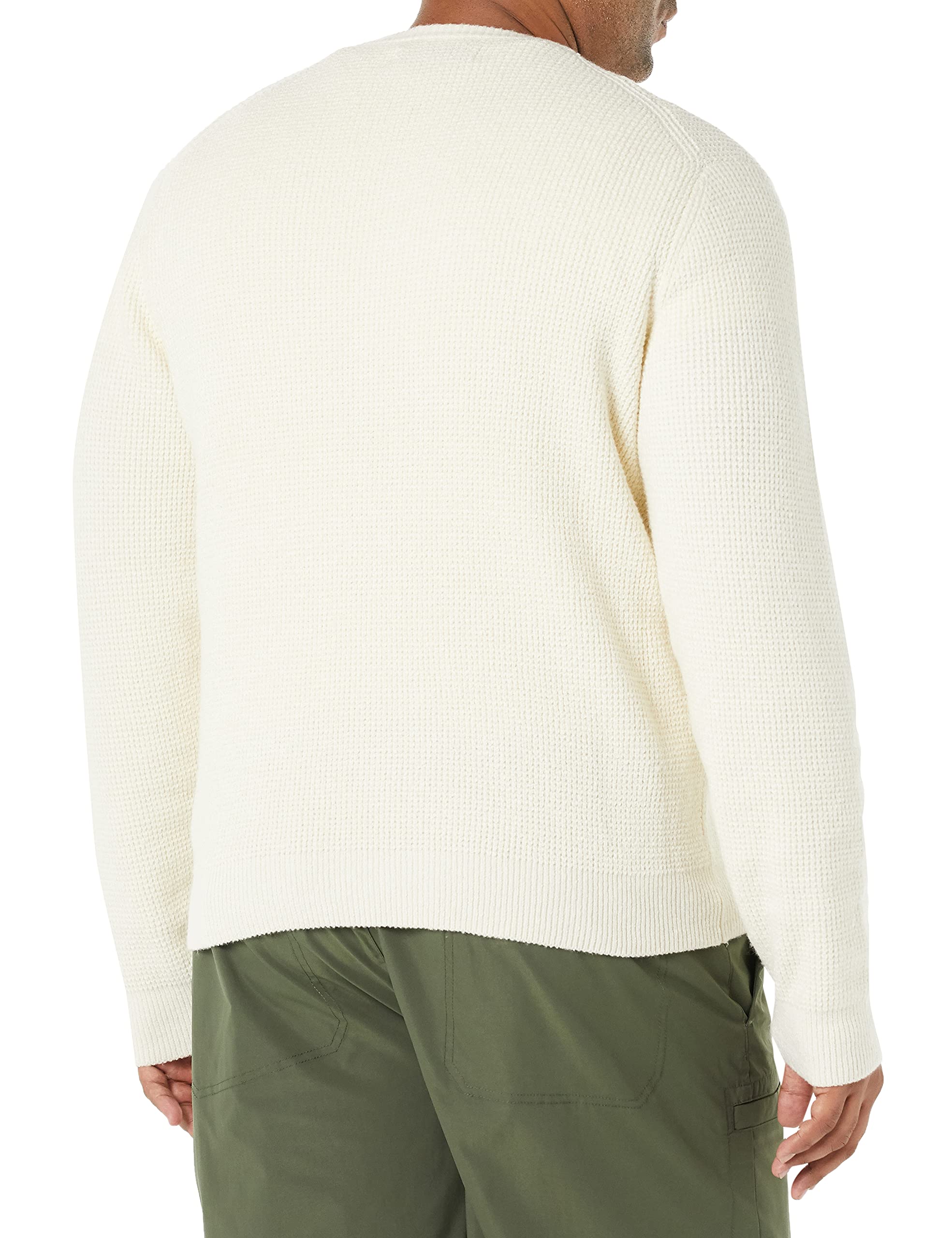 Amazon Essentials Homme Pull Ras-du-Cou, à Manches Longues, Point Gaufré, Doux Au Toucher