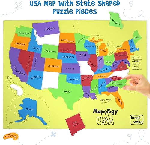 Miniatura 8 de Imagimake Mapology World- Mapa del mundo y sus países- Juguete educativo y didáctico rompecabezas para niños a partir de los 4 años