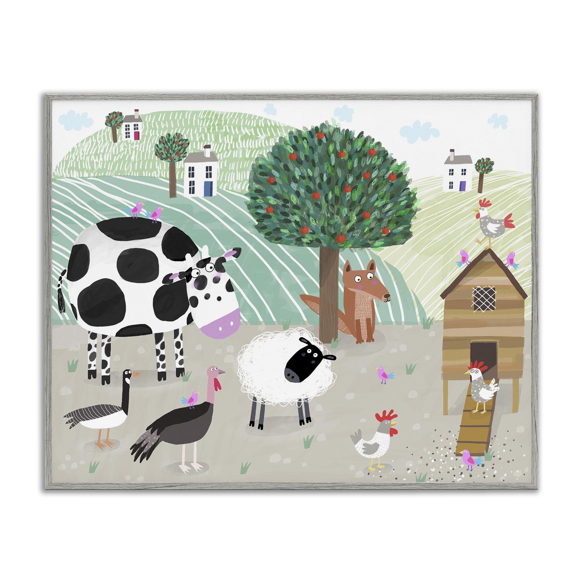 'Down At The Farm'| Framed Giclee Art