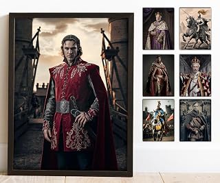 NAZENTI Personalized Warrior Portrait from Photo, Renaissance & Medieval Style, Art Print on Canvas, King Henry V, 12L" x 14W"