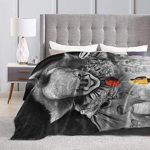 Miniatura 3 de Manta de película de terror, manta de franela ultrasuave, súper mullida, cálida, ligera, térmica, acogedora para todas las estaciones, mantas de