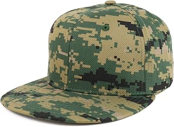 Armycrew Structured Digital Camouflage Flatbill Snapback Baseball Cap