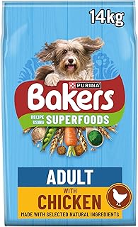 Bakers Adult Dry Dog Food Chicken and Veg 14 kg, Packaging May Vary