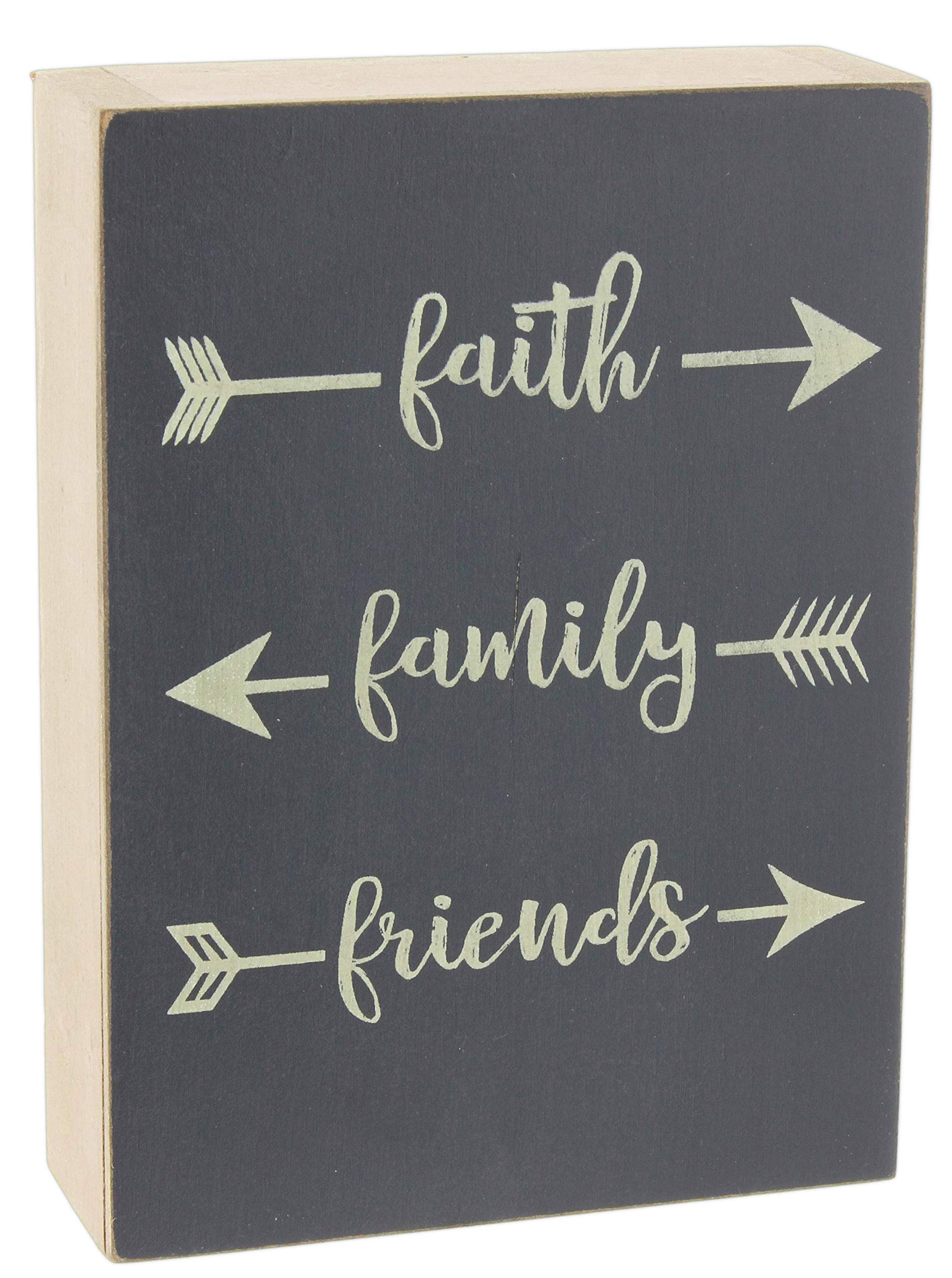 The Bridge Collection 'Faith Family Friends' Small Wood Box Sign