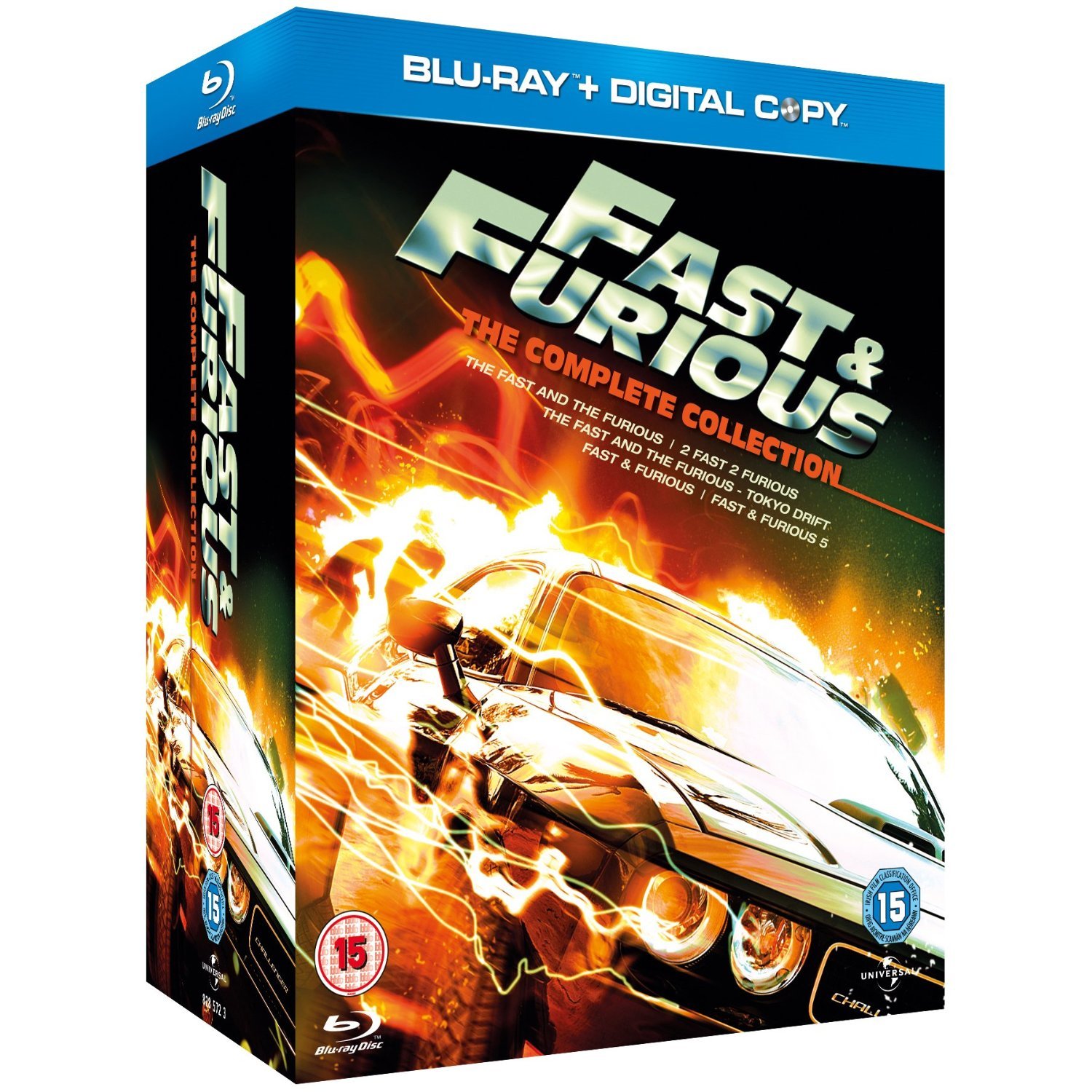 Fast & Furious 1-5 Box Set Collection [Blu-ray] [REGION FREE VERSION] (Includes: The Fast And The Furious / 2 Fast 2 Furious / The Fast And The Furious - Tokyo Drift / Fast & Furious / Fast & Furious 5)