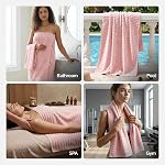 REDKISS 2Pack Grandes serviettes de bain 31×63 pouces, 100% Coton, Super doux et absorbant, Serviettes à sec rapide, Parfait pour la salle de bain, Serviette de douche en plus-puce
