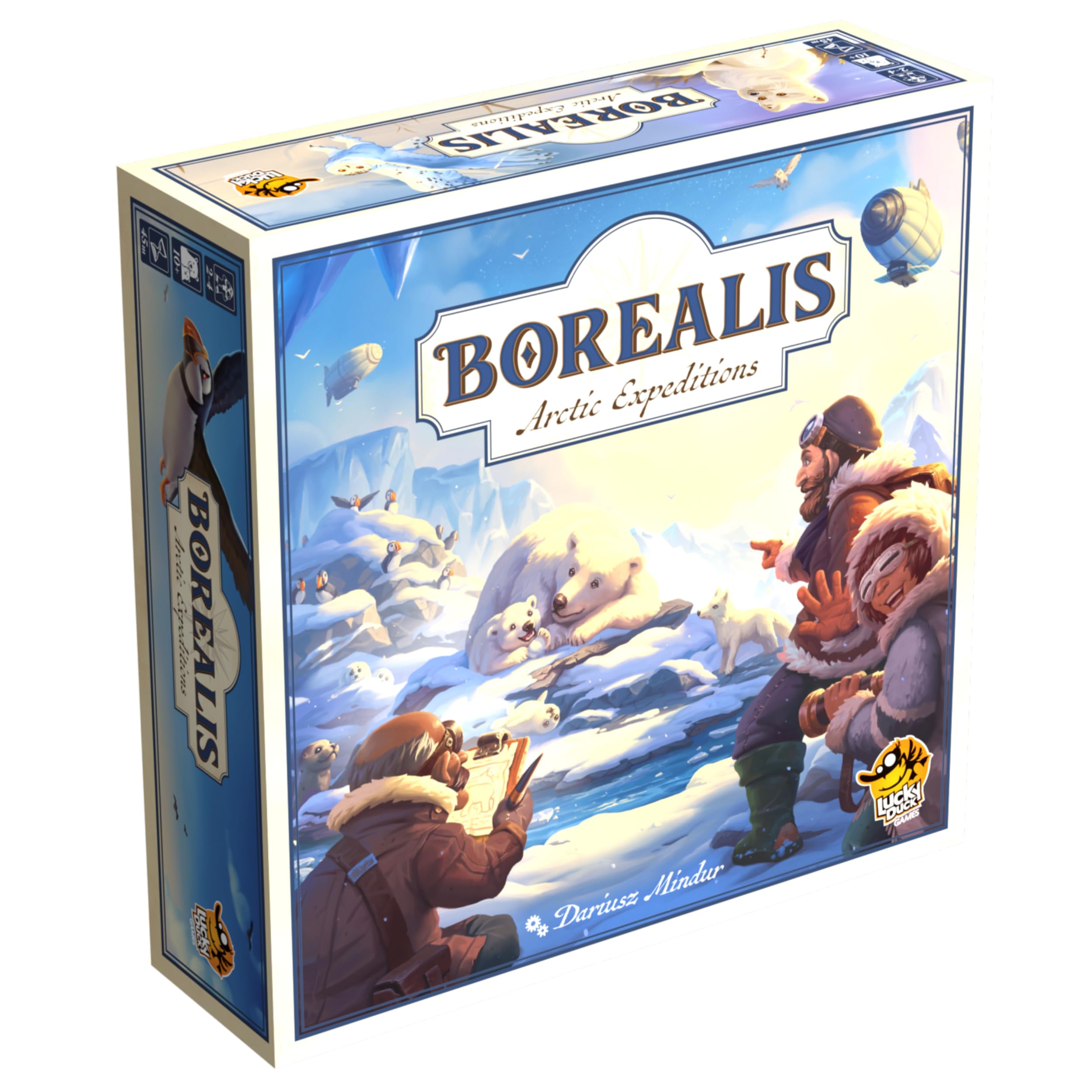 Lucky Duck Games - Borealis: Arctic Expeditions - Strategic Exploration Game for Adults & Families, 1-4 Players, Animal Discovery, Crew Management & Adventure Strategy Game