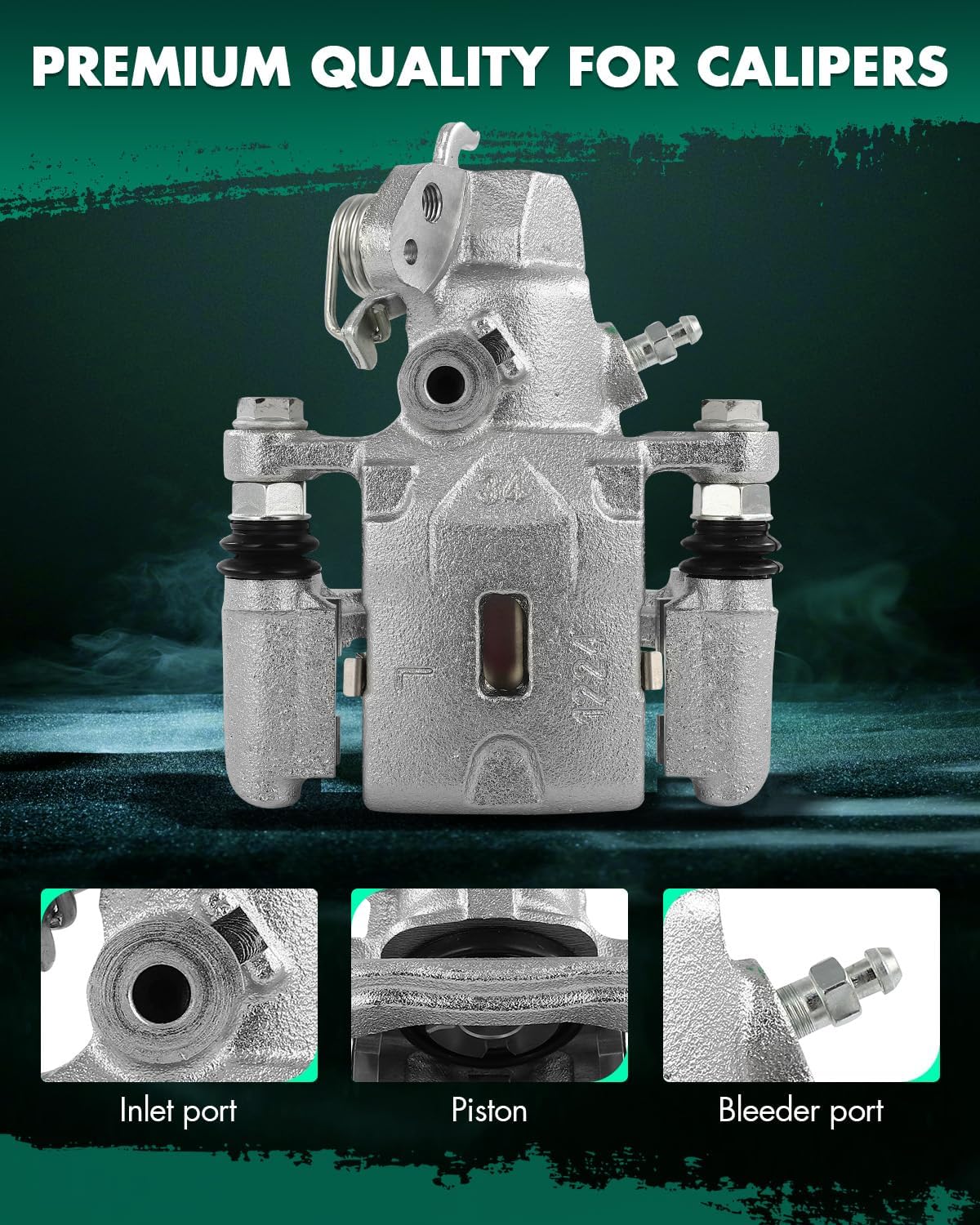 SCITOO 19B3302 Rear Left Disc Brake Caliper Assembly w/Bracket For Hyundai For Elantra 2005-2006,For Hyundai For Tiburon 2004-2008,For Kia For Spectra 2005-2009,For Kia For Spectra5 2005-2009