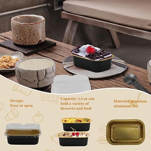 Miniatura 5 de BAKINGPAK Tazas para hornear con tapas, 30 moldes para pasteles de 5.5 onzas, mini moldes para pasteles con tapas, moldes para magdalenas con tapas,