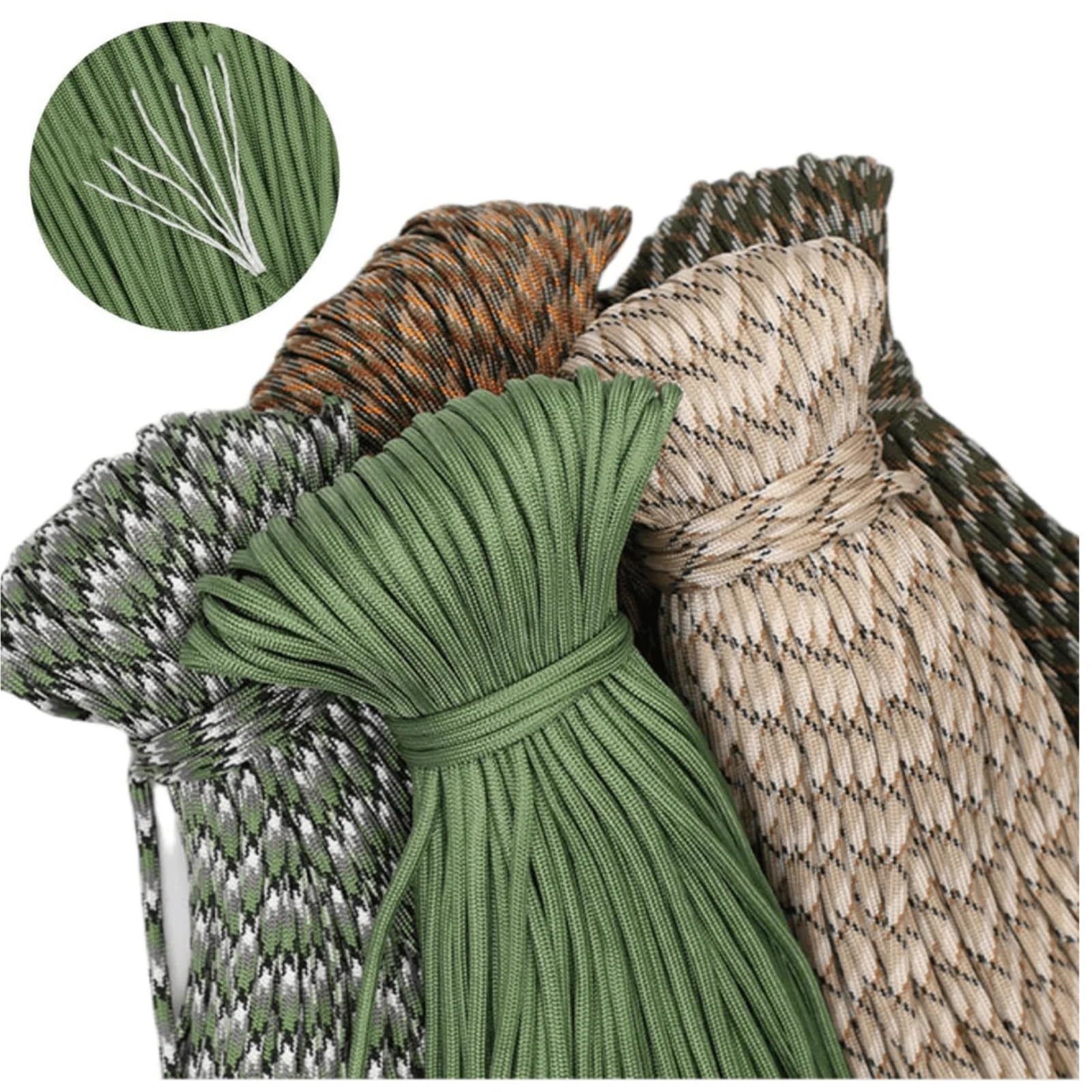 Paracord, 7 Kern, 550 lb, 30 m Durchmesser, 4 mm, Überlebens-Fallschirmseil, Zeltzubehör for die DIY-Herstellung von Schlüsselbändern, Armbändern, Hundehalsbändern (Nr. 005, Länge 20 m)