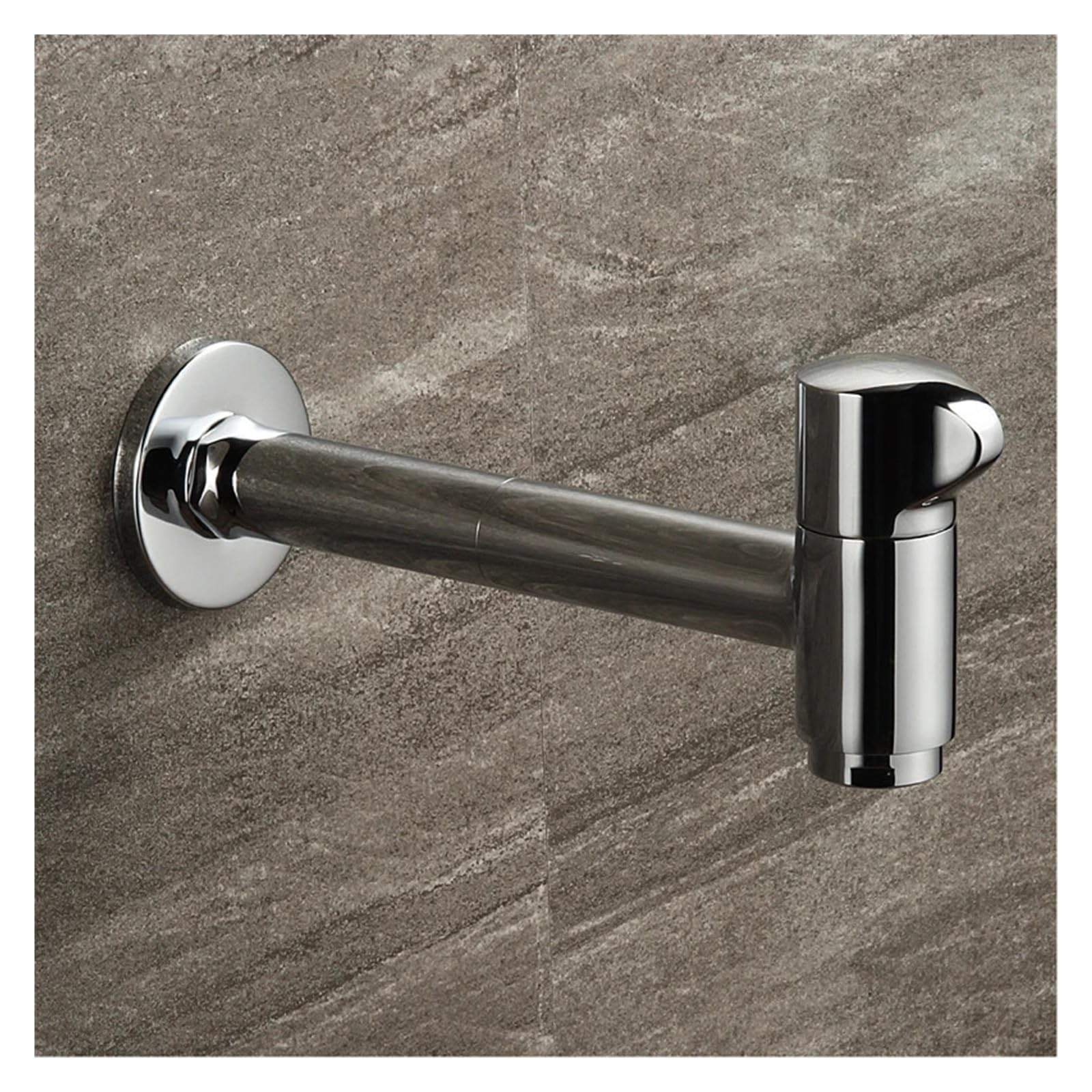 Grifo cromado de latón macizo, grifo for jardín exterior, grifo roscado de montaje en pared de 1/2 pulgadas, extensión de grifo for piscina de fregona de 10cm