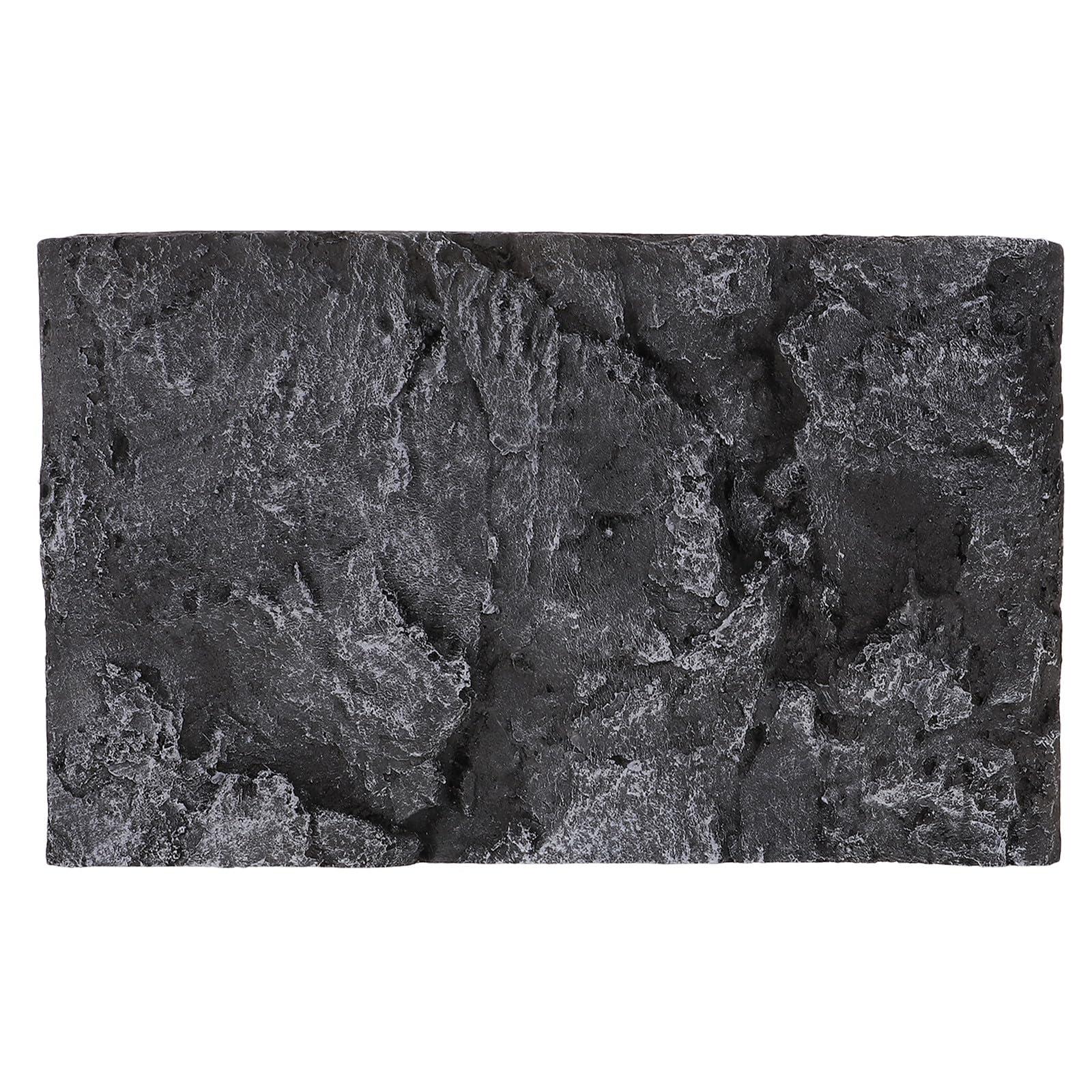 Fondo 3D de piedra negro para acuarios de reptiles y tortugas en material PU