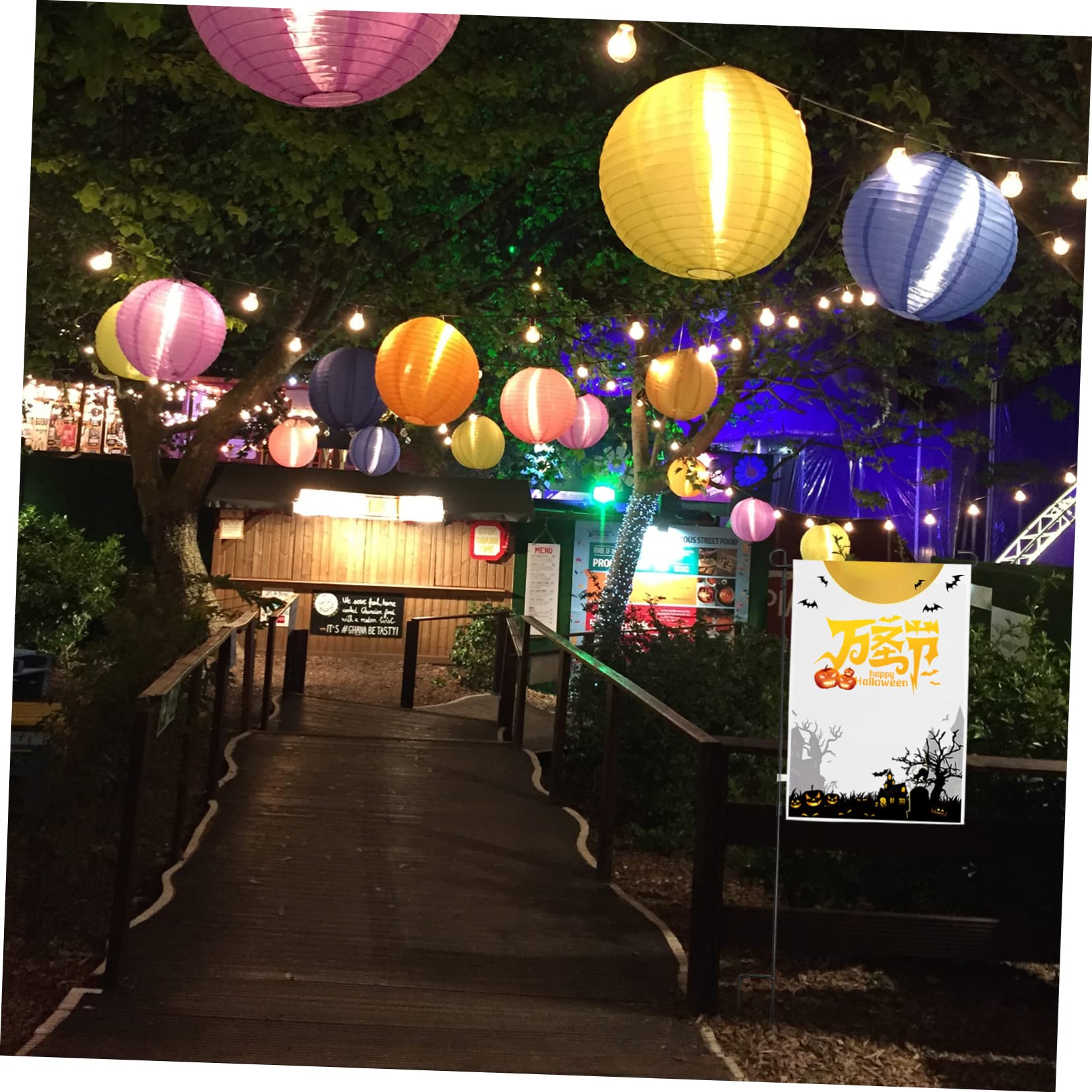 BESTonZON 3 Sätze Teiliges Weiße Gartenflaggen Diy Garten Dekoration Einfache Flaggen Für Festlichkeiten Innen Und Außenbereich Ornamente Für Persönliche Gestaltung 10 Stück * 3