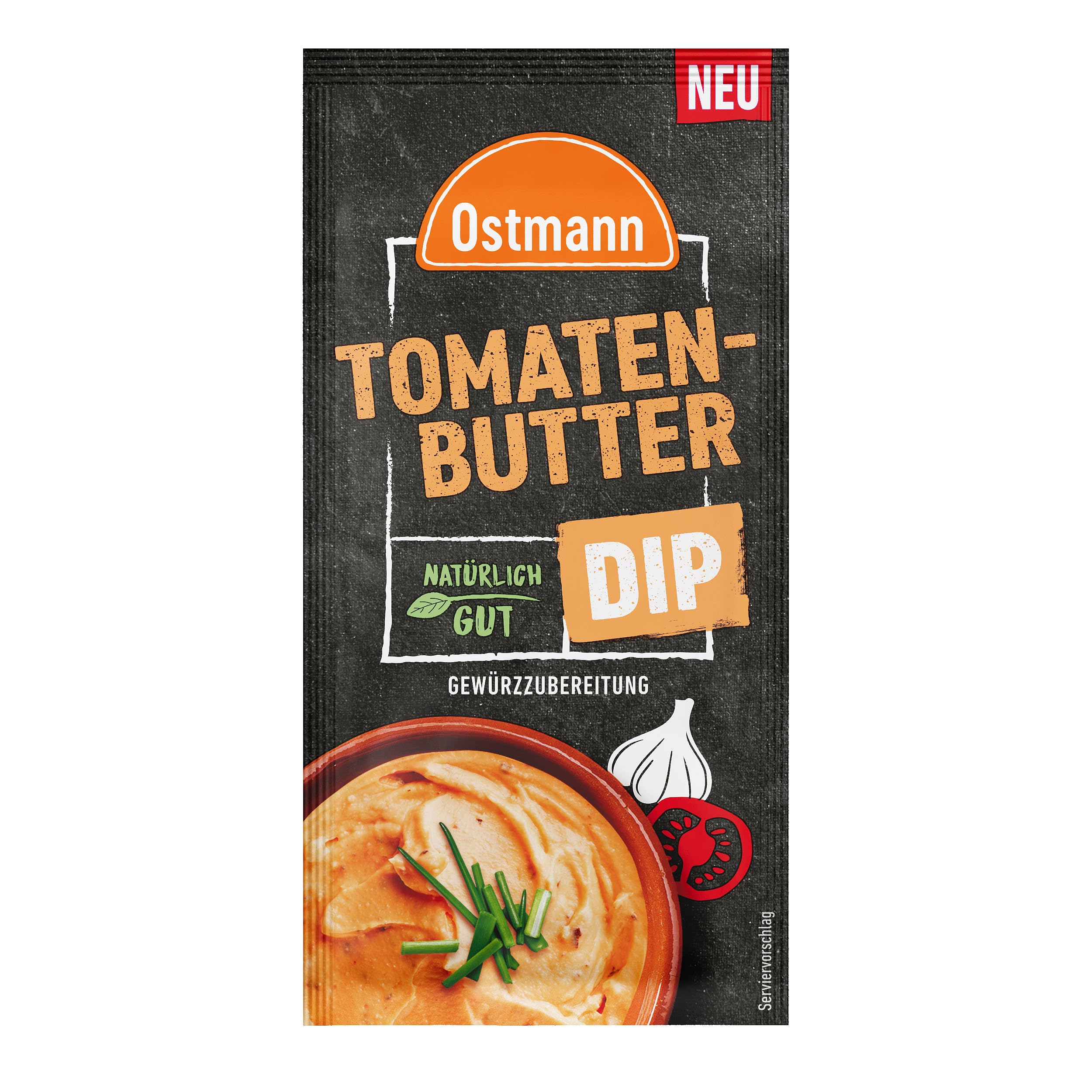 Ostmann Gewürze - Tomatenbutter Dip Gewürzmischung | Gewürz für selbstgemachte Tomatenbutter für Steaks, Grillfleisch, Grillgemüse | 100 % natürlichen Zutaten | 10 g im Beutel