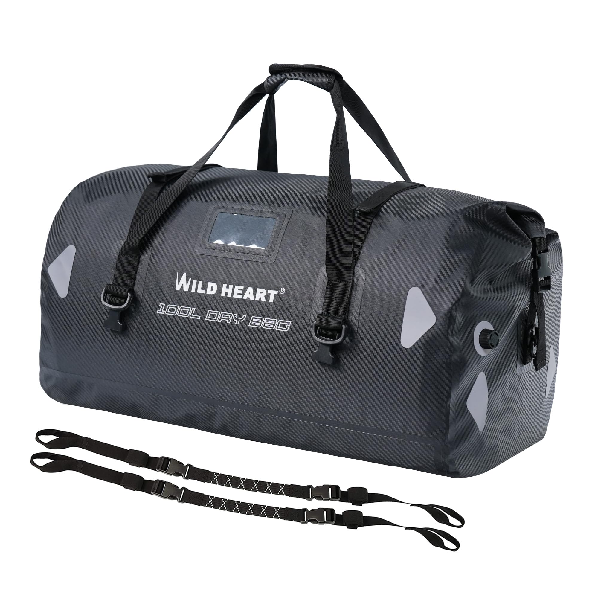 Willd Heart Bolsa de Equipaje Impermeable 40l 66l 100l, con Soldadura, apropiada para piragüismo, Campamento, Remo, Moto — view 15
