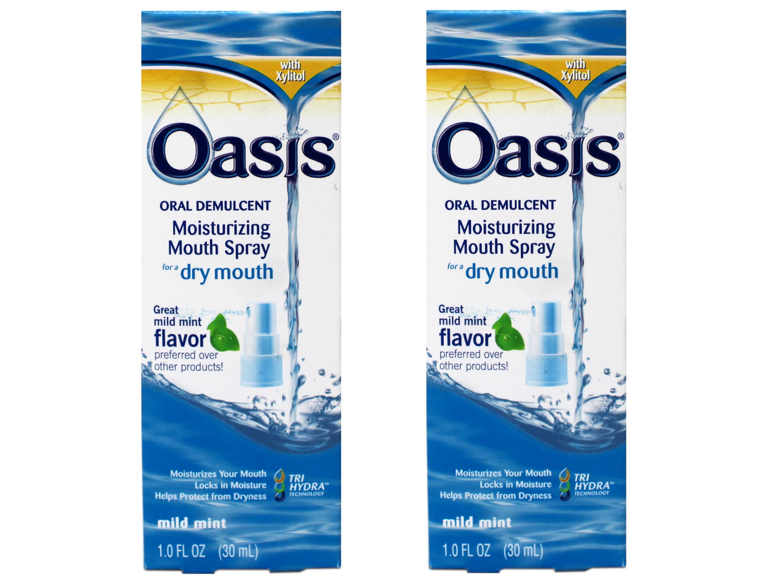 Oasis Moisturizing Mouth Spray for a Dry Mouth, Mild Mint Flavor, 1 FL OZ - 2 Pack